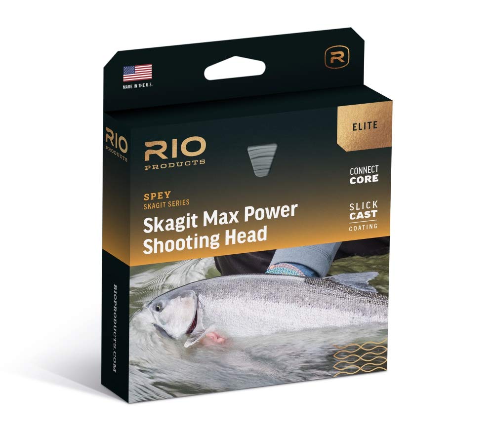 Rio Elite Skagit Max Power Shooting Head - 375gr Fly Fishing Line for Spey Casting | Perfect for Steelhead, Salmon & Large Trout Fishing in Rivers