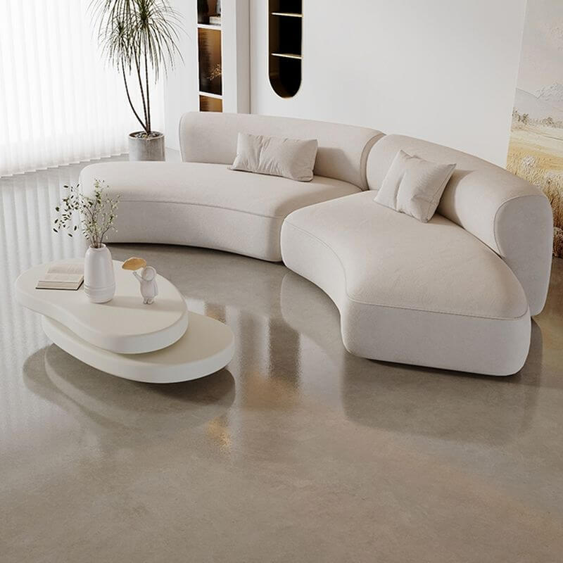 White Standard Sofa - Modern Living Room Furniture for Home Decor & Comfort | Perfect for Lounging, Entertaining & Relaxing