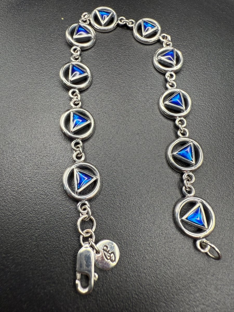 Sobriety Symbol AA Symbol Bracelet TBG689 - Inspirational Recovery Jewelry for Alcoholics Anonymous Support & Sobriety Gifts - Perfect for Meetings, Anniversaries & Daily Motivation