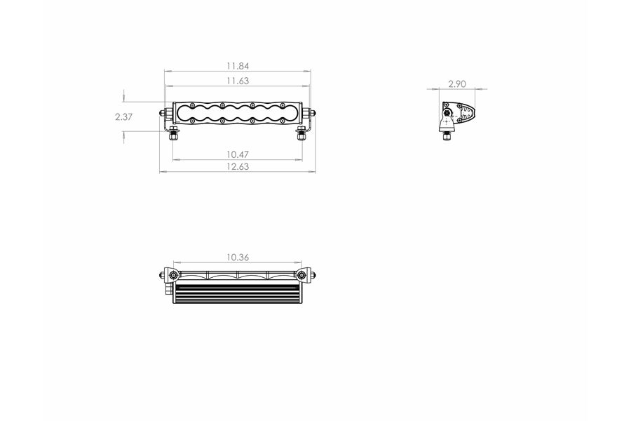 Baja Designs S8 10-Inch LED Flood Light Bar - White for Off-Road, Truck, ATV, and Marine Lighting
