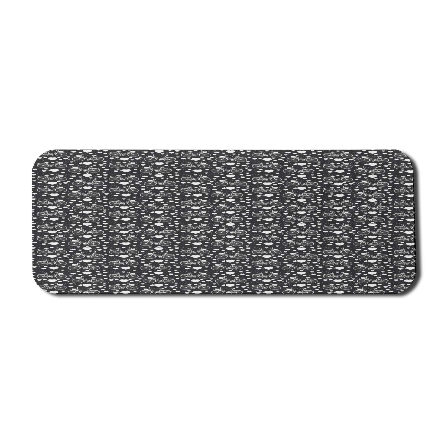 Ambesonne Hearts Computer Mouse Pad - Valentine's Day Themed Non-Slip Rubber Gaming Mousepad (31