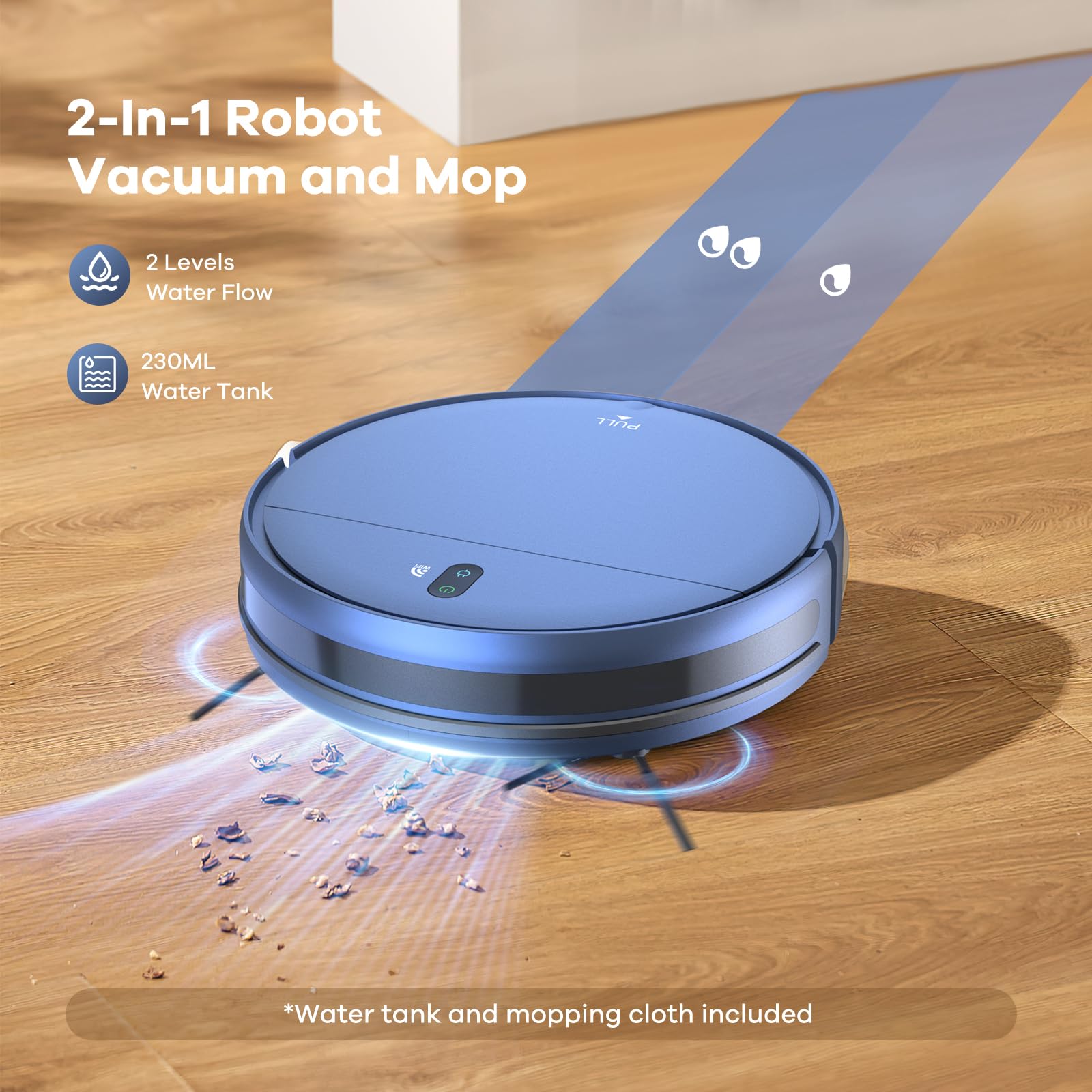 ZCWA WiFi Robot Vacuum & Mop - 4 Cleaning Modes for Pet Hair, Carpets & Corners - Home Cleaning Solution