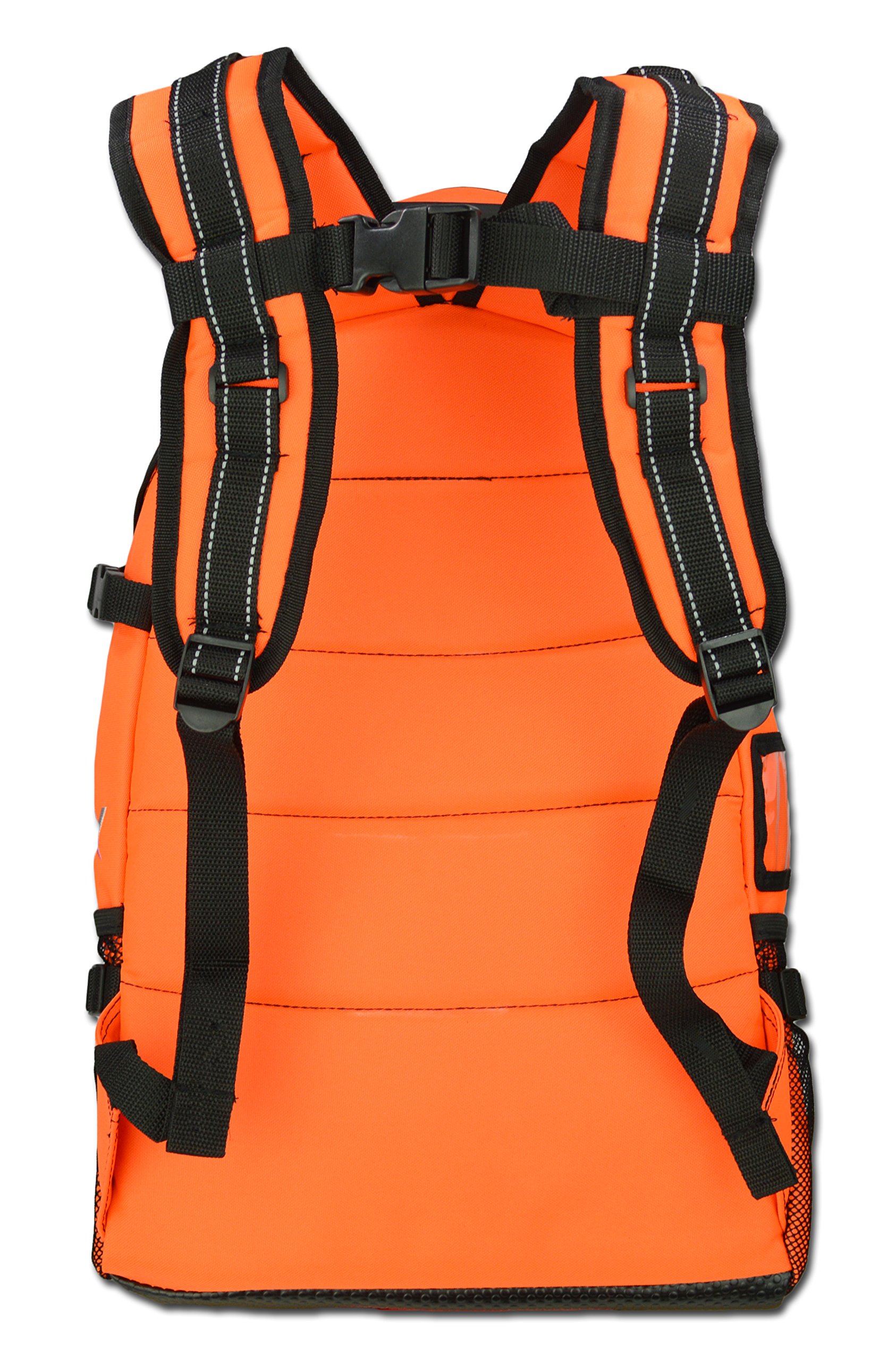 Lightning X EMT EMS First Responder Backpack - Fully Stocked First Aid Kit (Fluorescent Orange) - Ideal for Emergency Medical Technicians, Paramedics & Outdoor Adventures