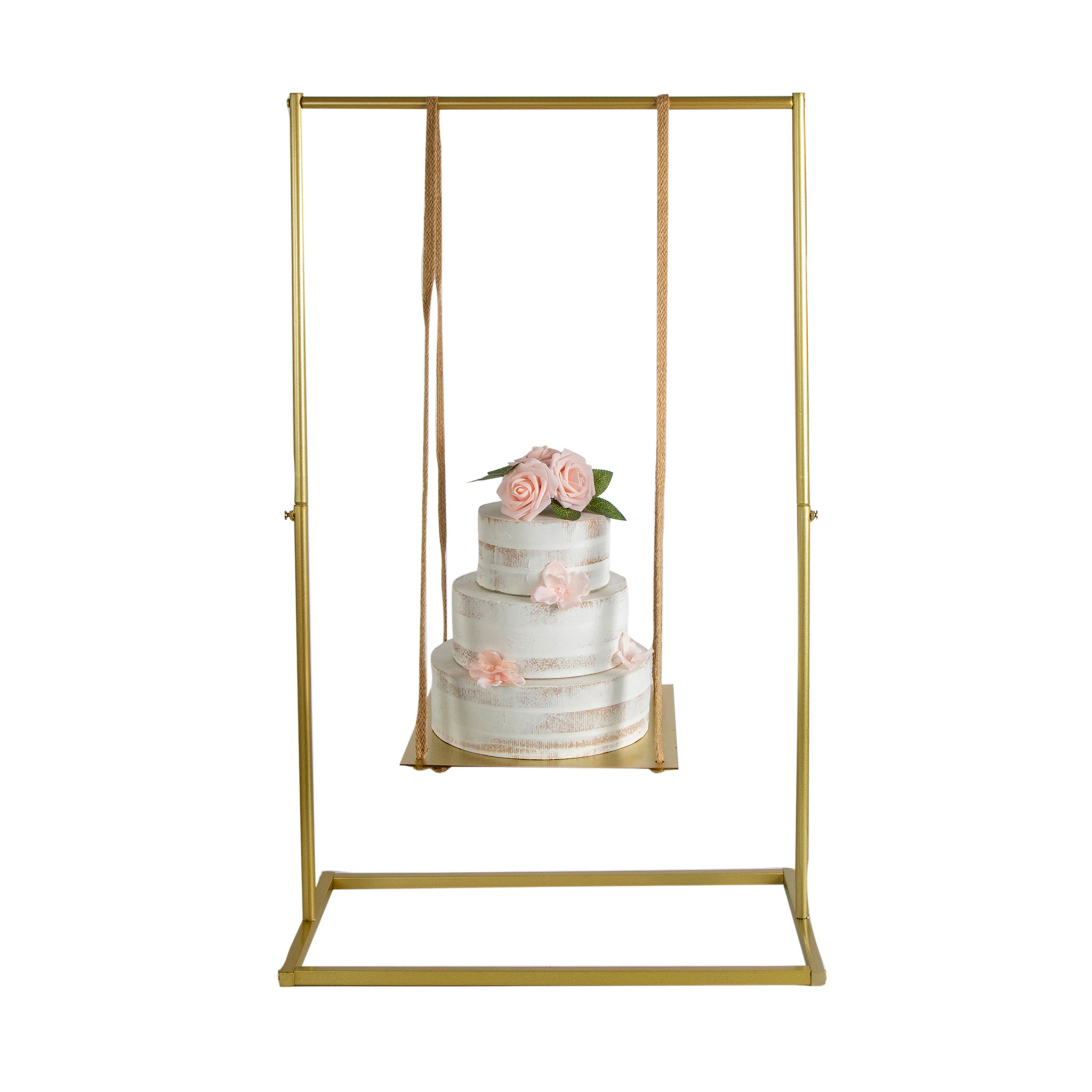 Gold Metal Cake Stand Swing - Elegant Tiered Dessert Display for Weddings, Parties & Home Decor