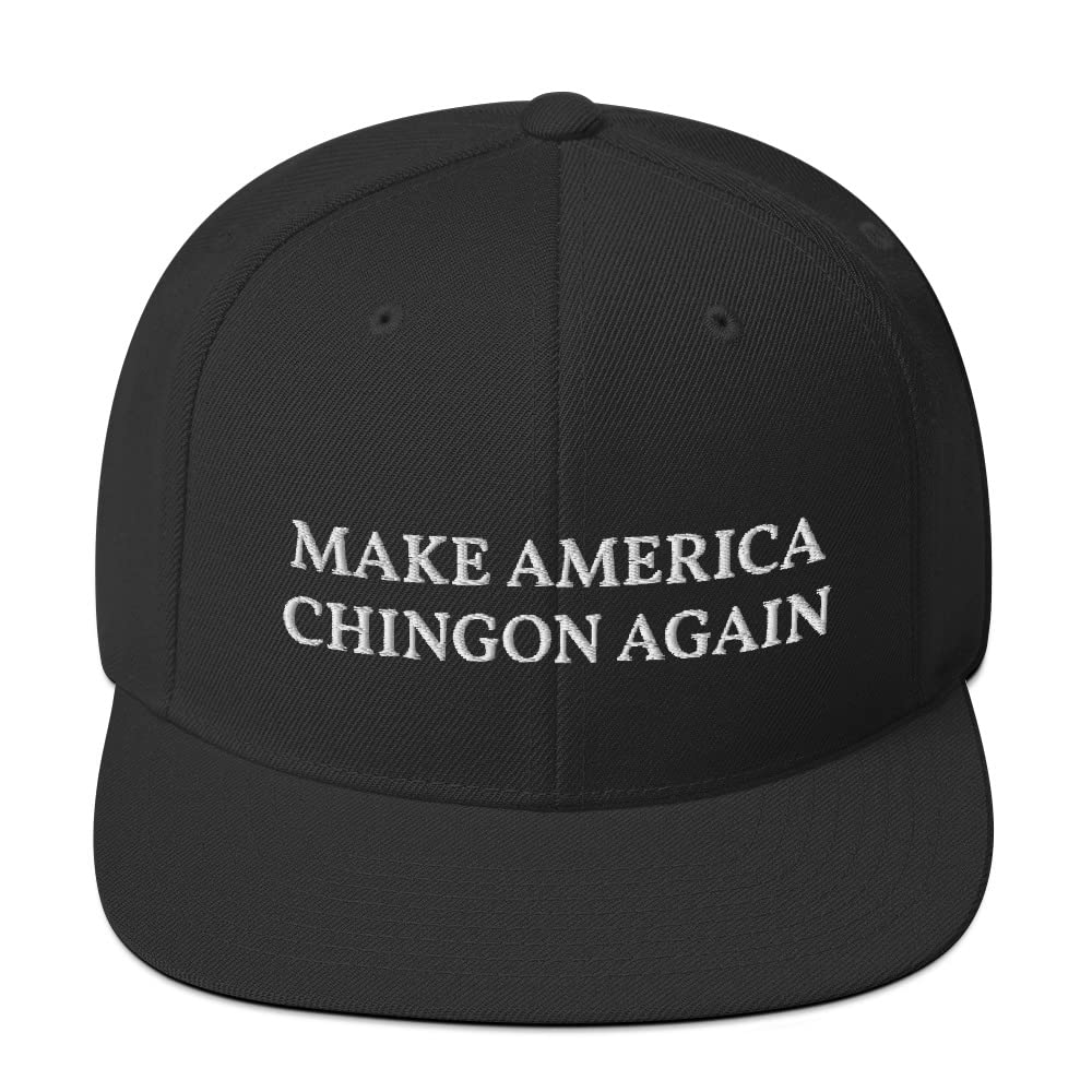 Make America Chingon Again Flat Brim Snapback Hat - Adjustable Dad Cap for Streetwear & Hip Hop Fashion - Perfect for Casual Outfits, Concerts, and Urban Style