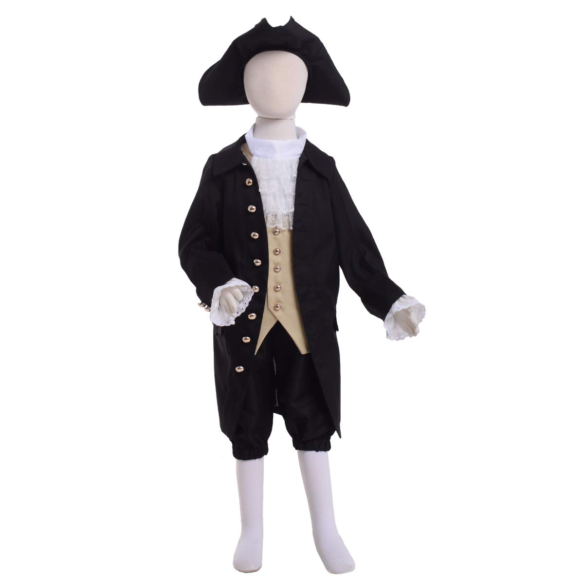 18th Century Colonial Costume for Boys - Authentic American Revolution Outfit - Perfect for Halloween, Historical Reenactments & School Plays