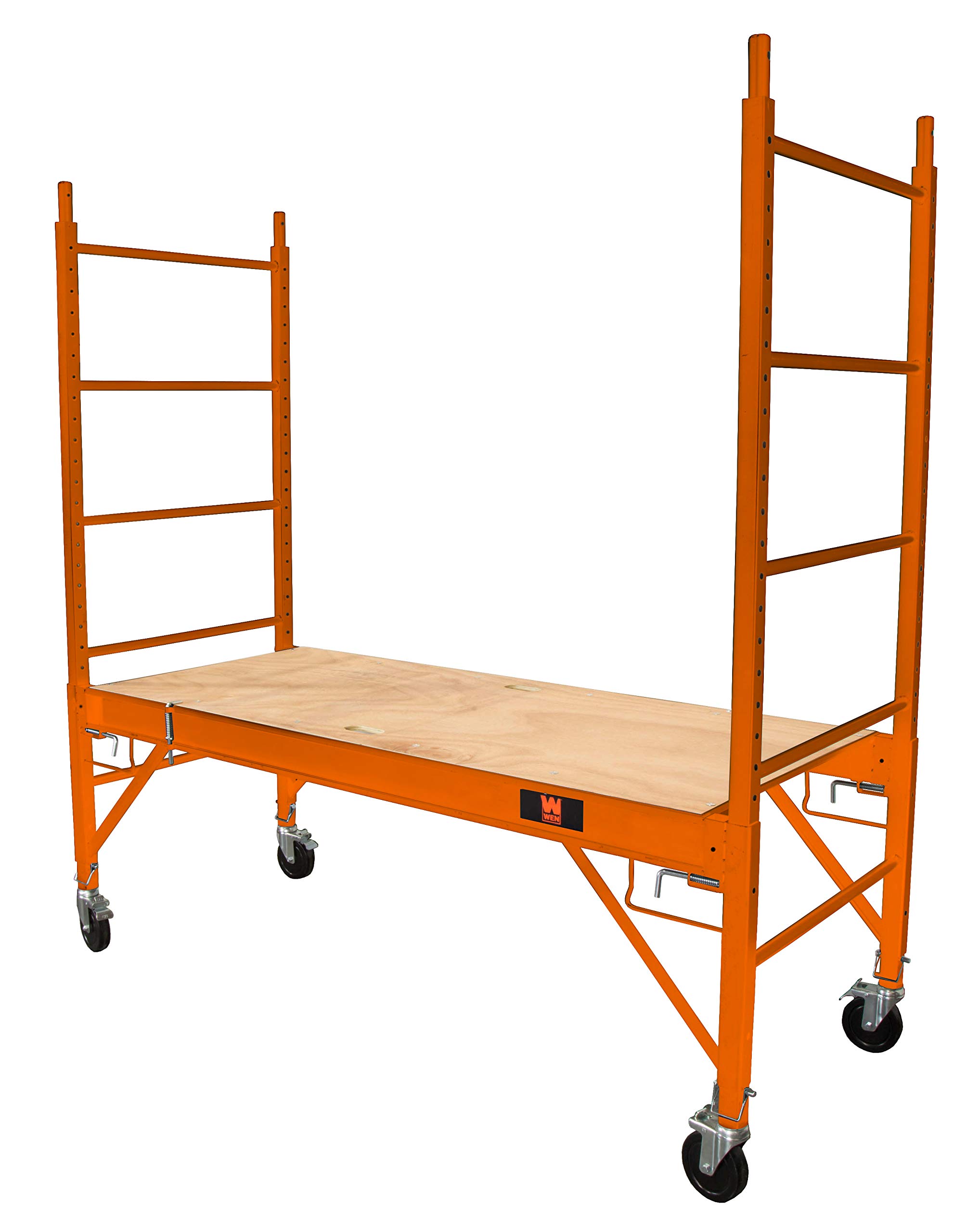 WEN 31110T 6.25 ft Baker-Style Rolling Steel Scaffold - 1000 lb Capacity, Multi-Purpose Construction Scaffolding for Home Renovation, Painting & Roofing Projects