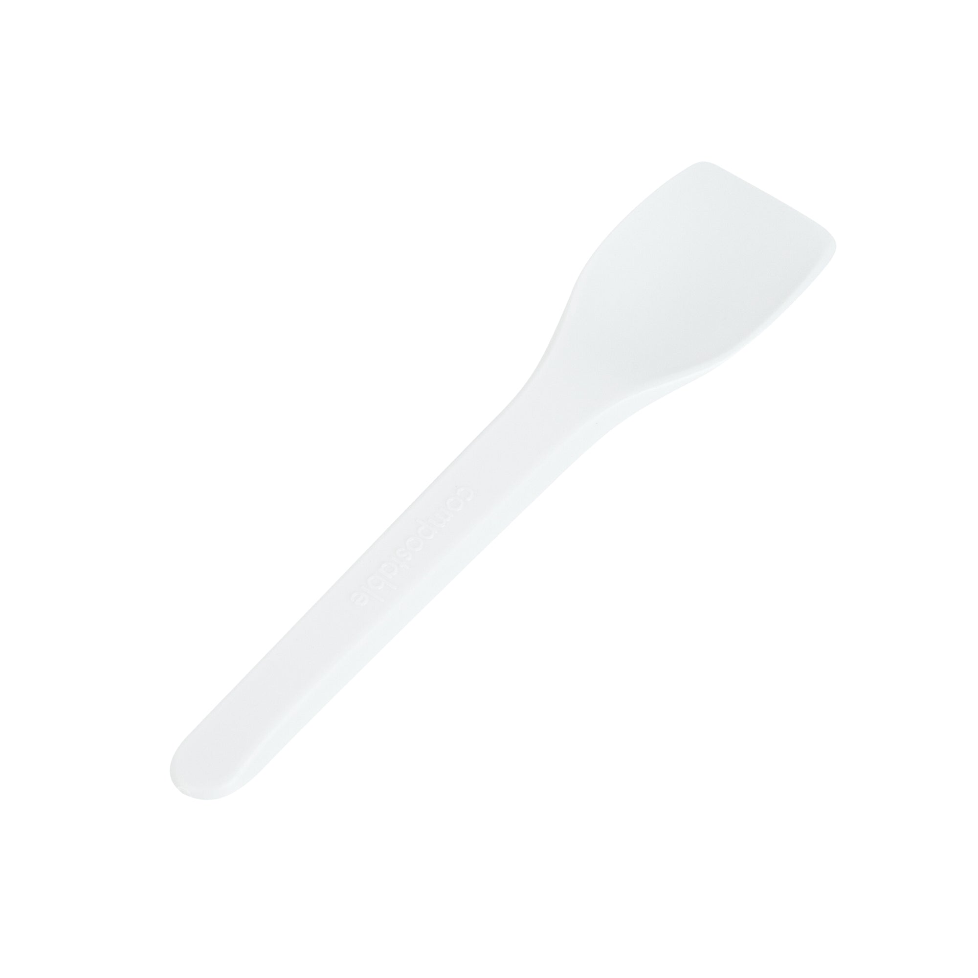 Eco-Friendly White CPLA Plastic Ice Cream Spoons - Heat Resistant, Compostable, 100-Pack | Perfect for Parties, Dessert Bars & Sustainable Dining