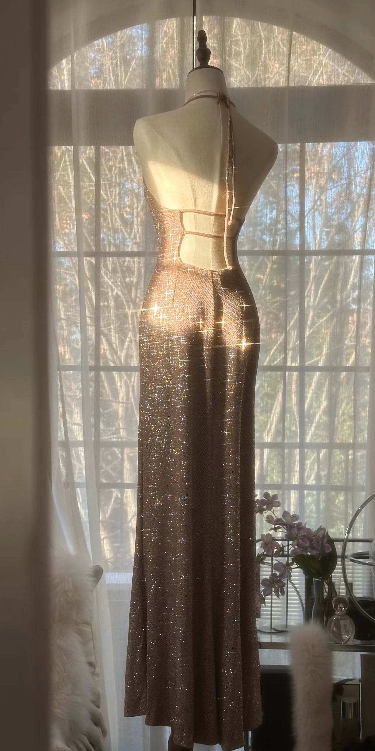 Sparkling Halter Sequin Prom Dress - Shiny Evening Party Gown J6316 for Homecoming, Pageant & Formal Events