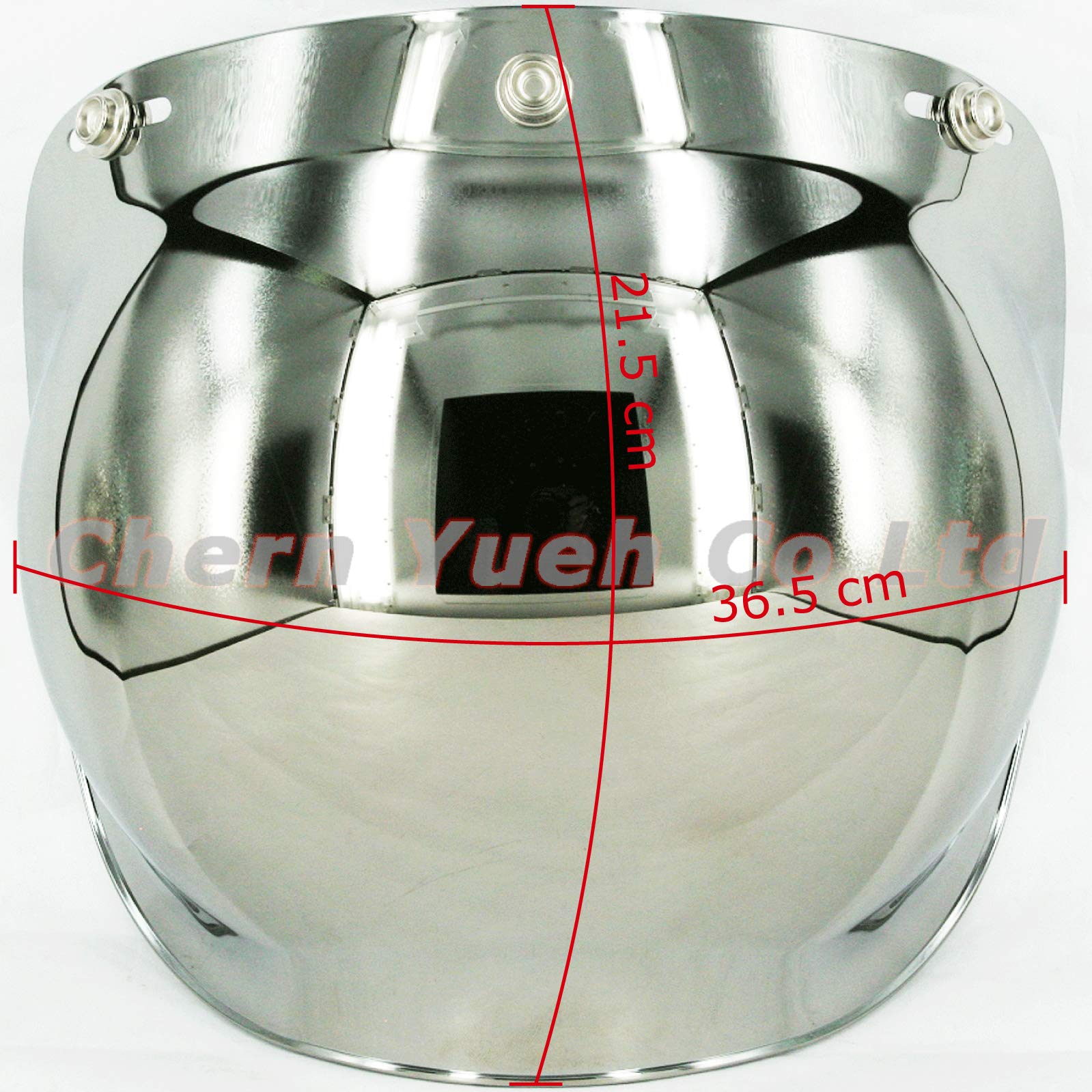 Smoke Tint Bubble Shield for 3-Snap Motorcycle Helmet - Chrome Mirror Visor for Harley, Honda, Yamaha - UV Protection & Anti-Fog for Day & Night Riding