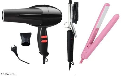 Professional Salon Hair Crimper & Blow Dryer for Women - Perfect for Styling, Curling & Volumizing at Home or Salon