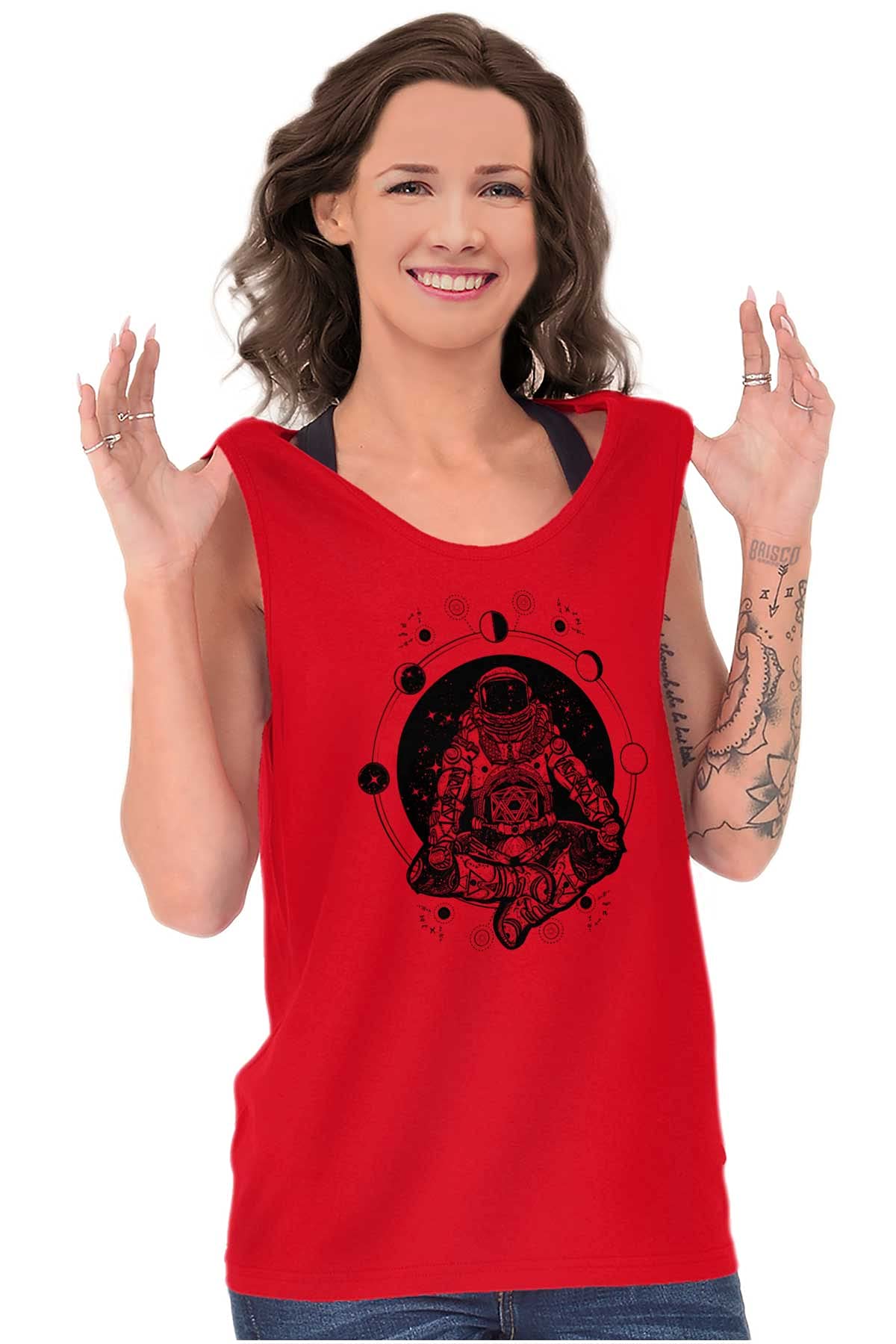 Cosmos Astronaut Space Themed Stylish Tank Top T-Shirt for Men & Women - Perfect for Space Enthusiasts, Sci-Fi Fans, and Casual Wear