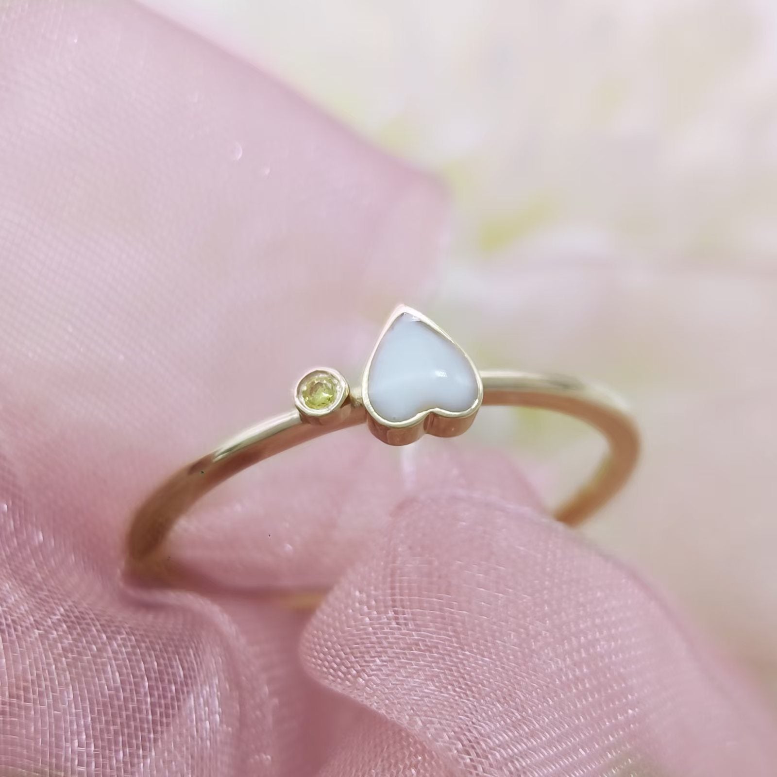 Heart's Glow: Personalized Birthstone Breast Milk Jewelry Ring - Perfect for Nursing Moms, Mother's Day Gifts & Memorial Keepsakes