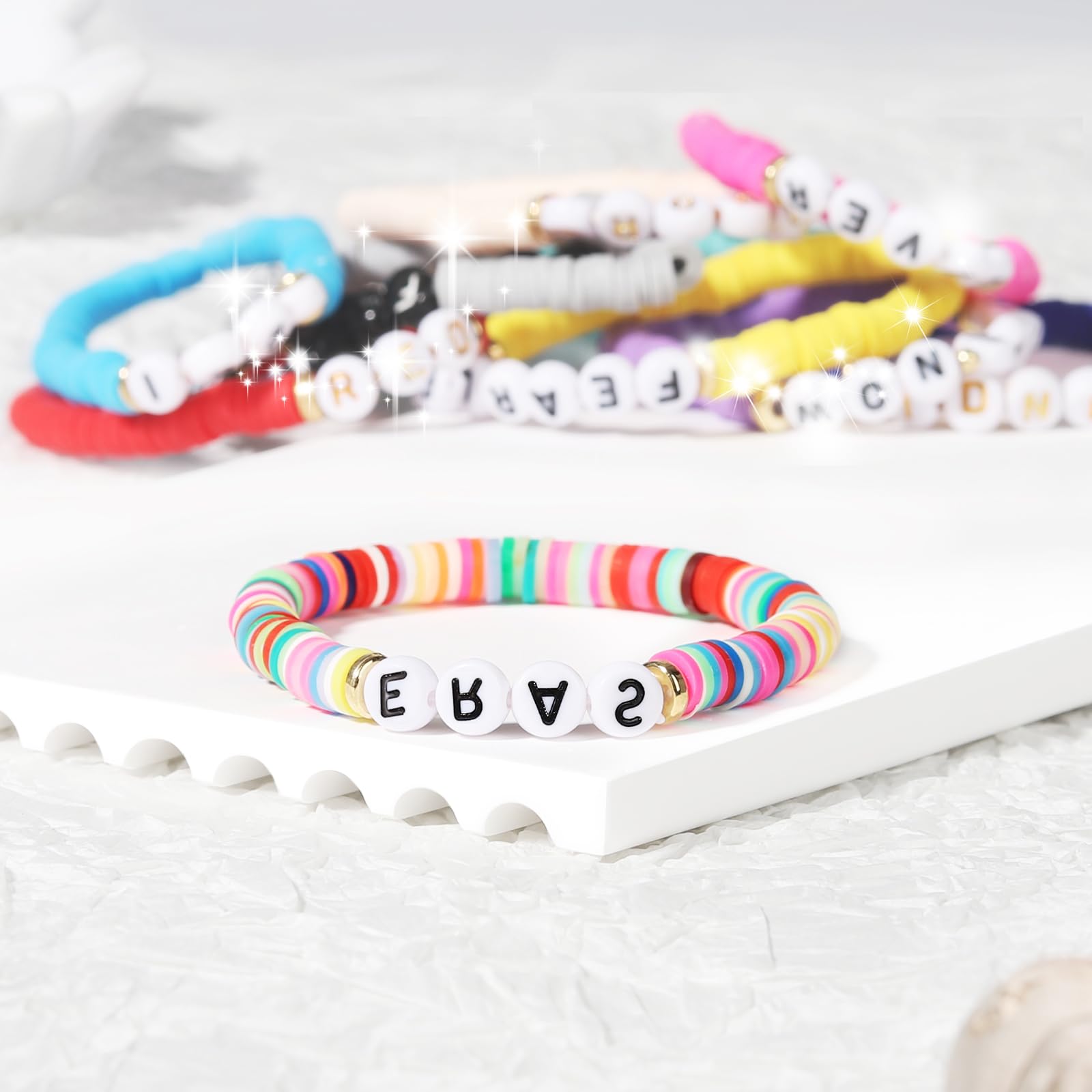 **Friendship Bracelets Set for Women & Girls - Eras Tour Inspired Bracelets with Lover, Fearless, Anti-Hero, 1989, Reputation Themes - Perfect for Concerts, Gifts & Taylor Swift Outfits**