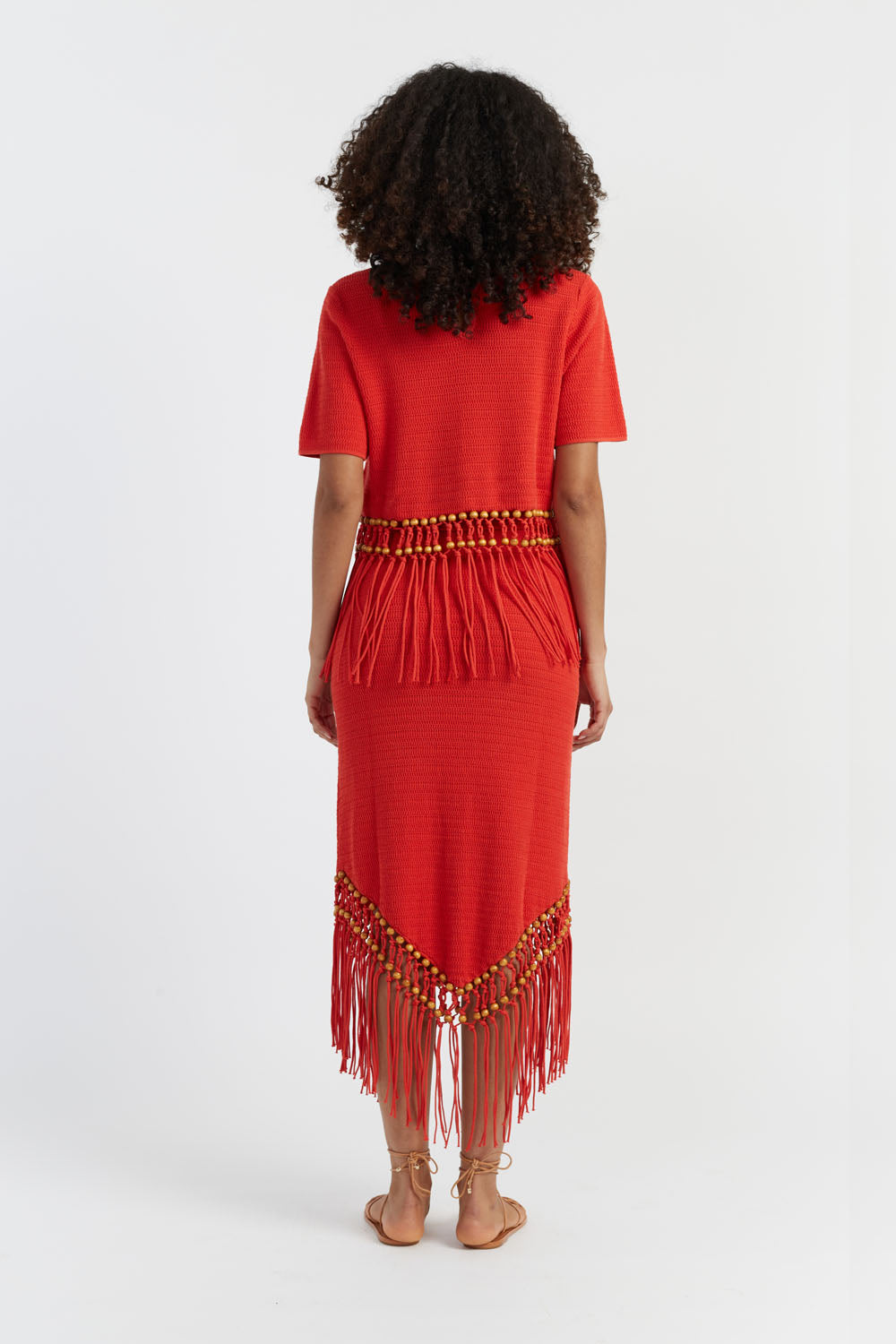 Terracotta Laura Whitmore Beaded Skirt - Boho Chic Midi Skirt for Women | Perfect for Summer Festivals, Beach Vacations & Date Nights