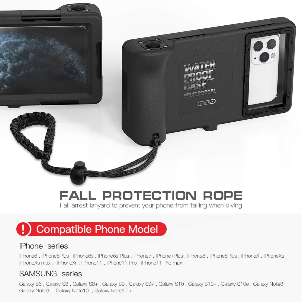 Waterproof Phone Case for Snorkeling & Diving - iPhone/Samsung Underwater Housing with Lanyard for Swimming & Photography