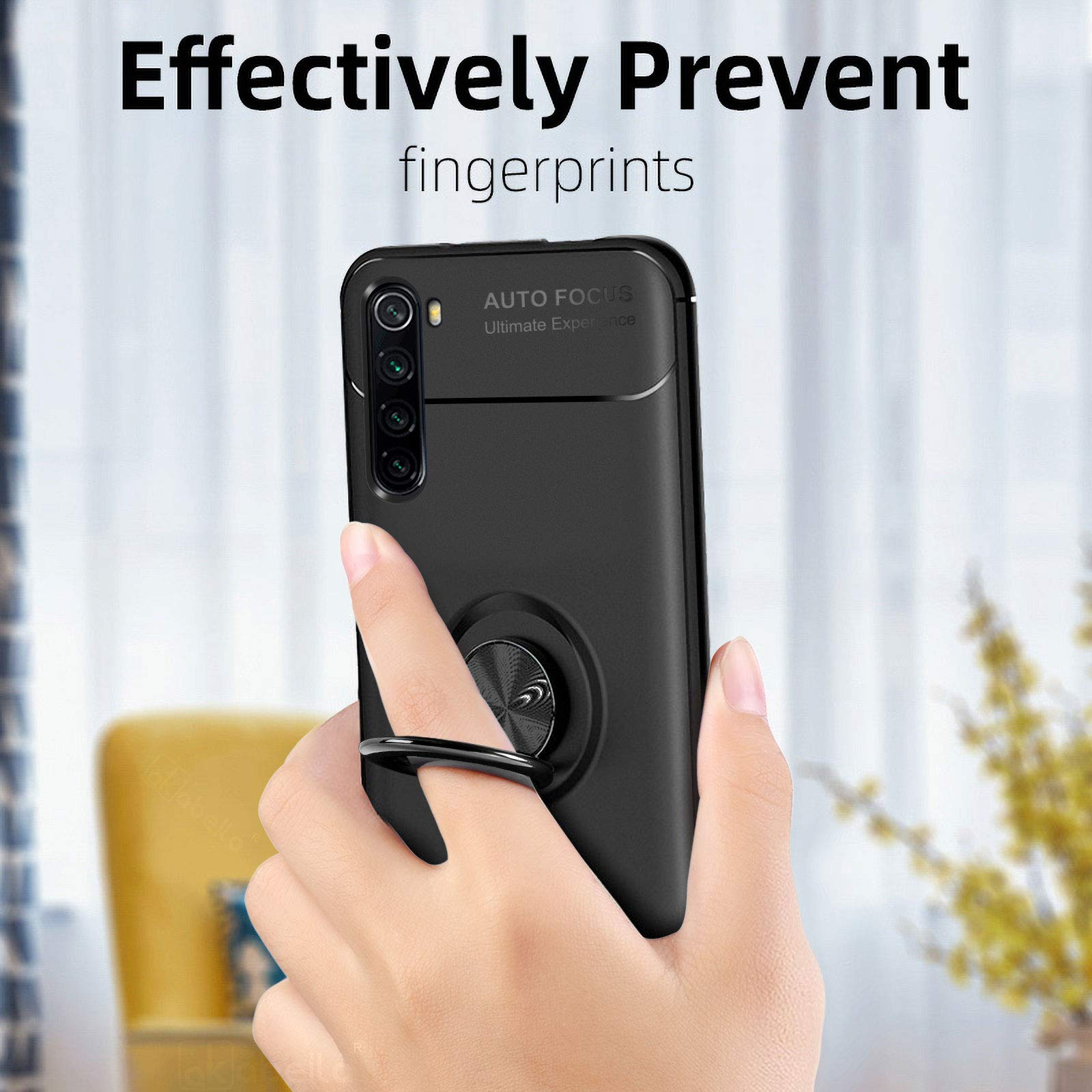 Premium Shockproof Case with Tempered Glass Screen Protector for Xiaomi Redmi Note 8T | Carbon Fiber & Silicone Hybrid Design | 6.3