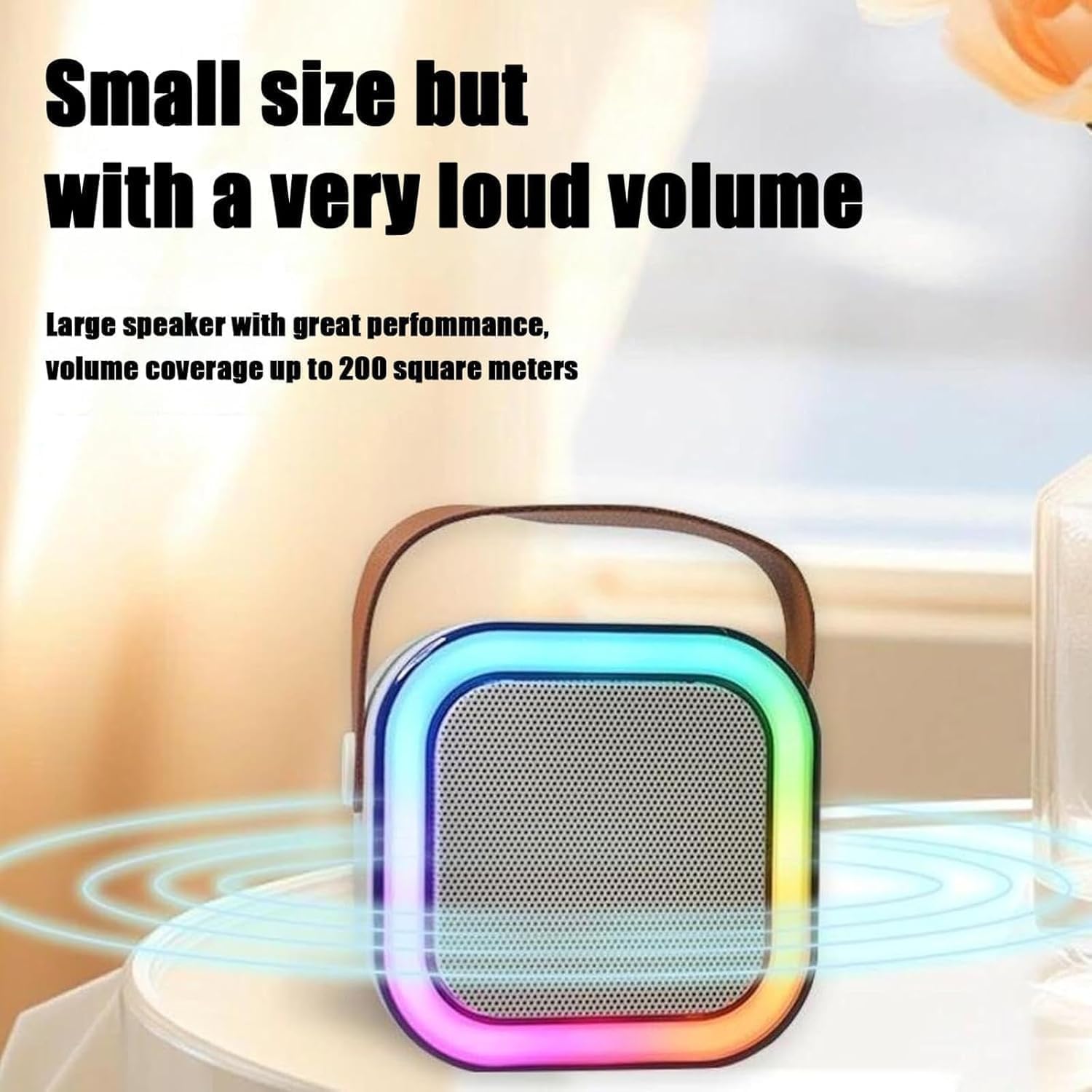 Stellaya Mini Karaoke Machine with 2 Wireless Microphones - Portable Bluetooth Speaker for Home, Parties & Travel - 3D Surround Sound, Pink Dual Mic - Perfect for Family Singing, Birthday Celebrations & Outdoor Gatherings