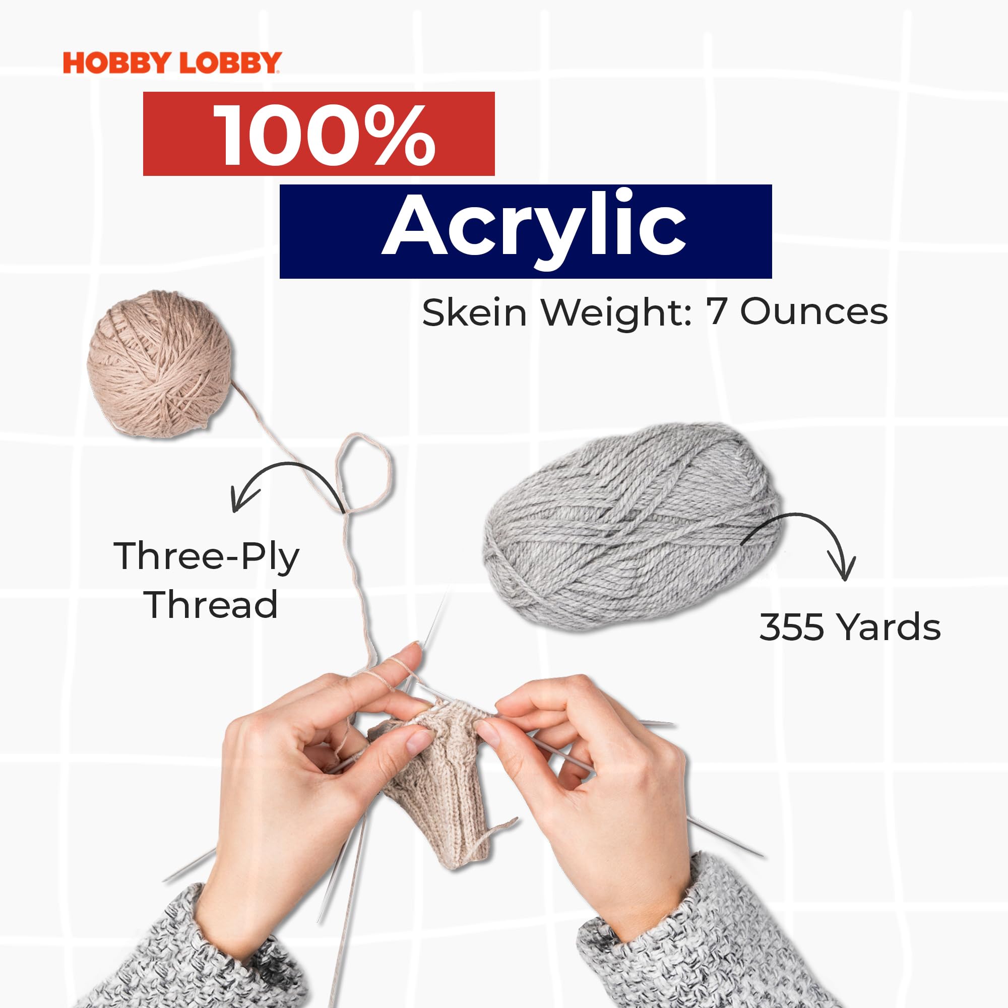 Premium Soft Acrylic Yarn for Crocheting & Knitting - 355 Yards Medium Weight Yarn Skein - Perfect for Blankets, Hats, Scarves & DIY Crafts - Brown Craft Yarn for Cozy Winter Accessories & Home Decor Projects