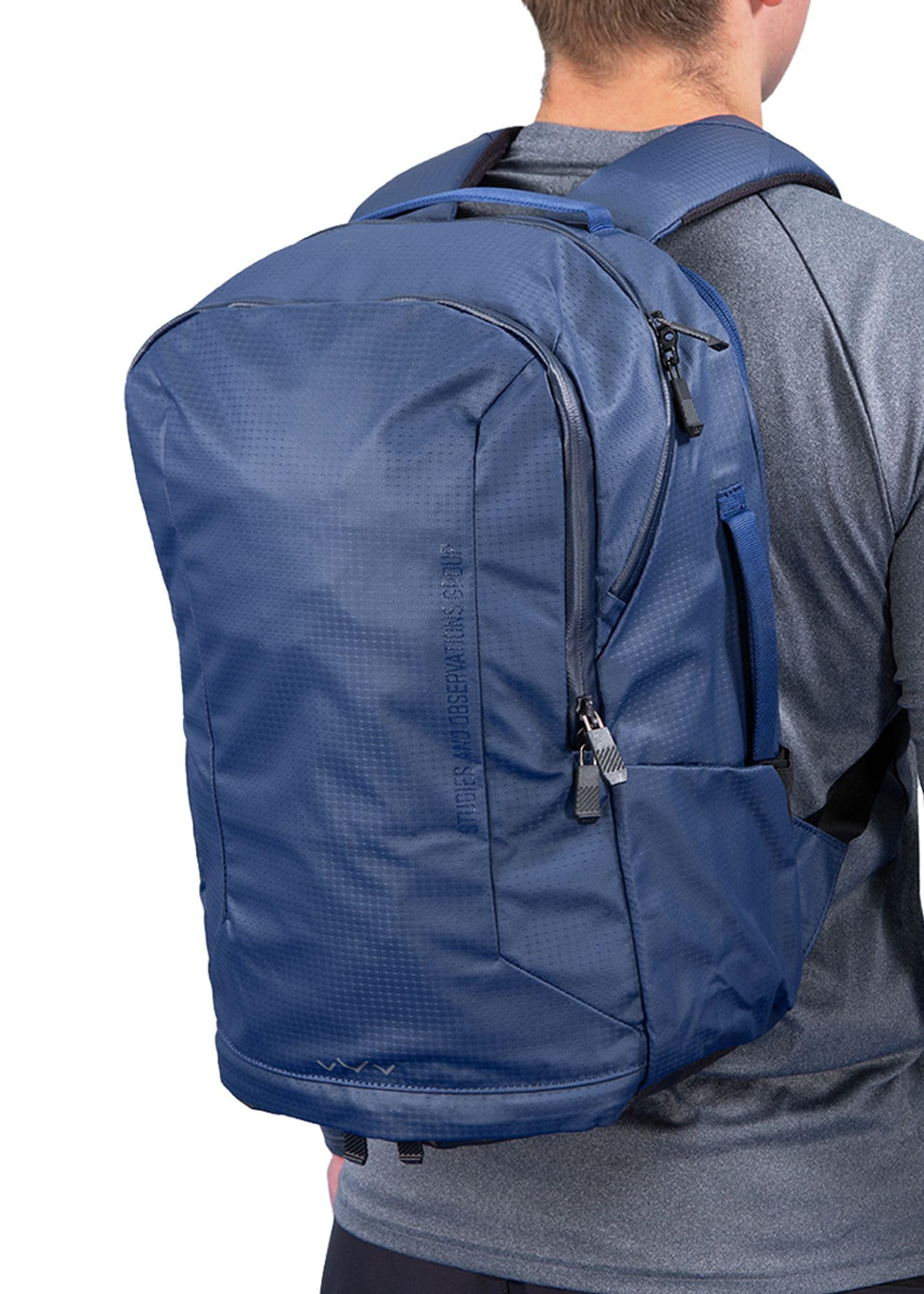 SOG Surrept 24 CS Water Resistant Commuter Backpack - Covert Laptop Daypack with Locking Zippers, Internal Storage & Water Bottle Holder - Steel Blue & Frost (89-71-04-31) - Perfect for Work, Travel & Outdoor Adventures