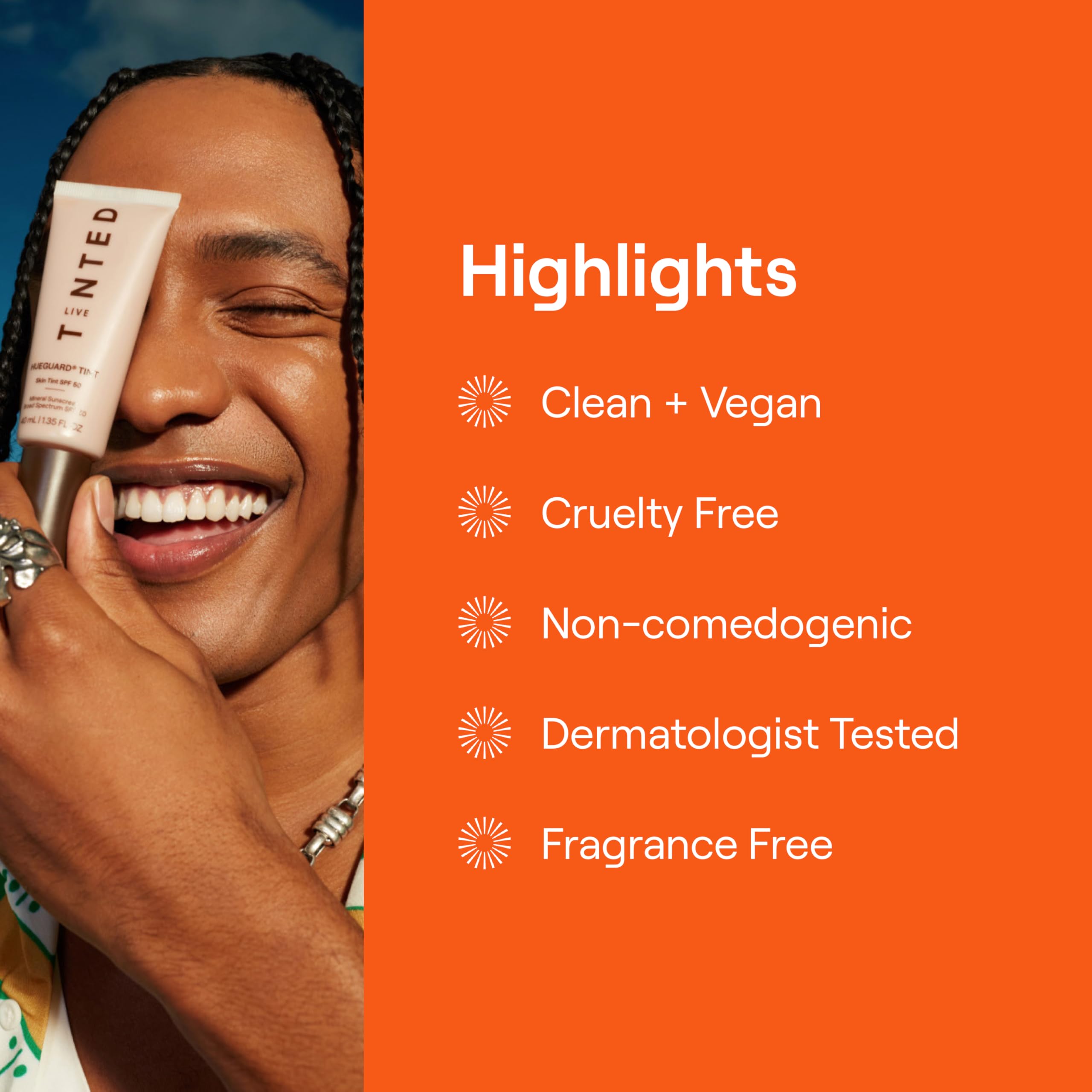 Live Tinted Hueguard Skin Tint SPF 50 - Tinted Mineral Sunscreen for Face with Light to Medium Buildable Coverage, Hydrating & Radiant Finish - Water Resistant, Sweat Proof - 1.35 fl oz - Shade 09 - Perfect for Daily Wear, Outdoor Activities & Beach Days