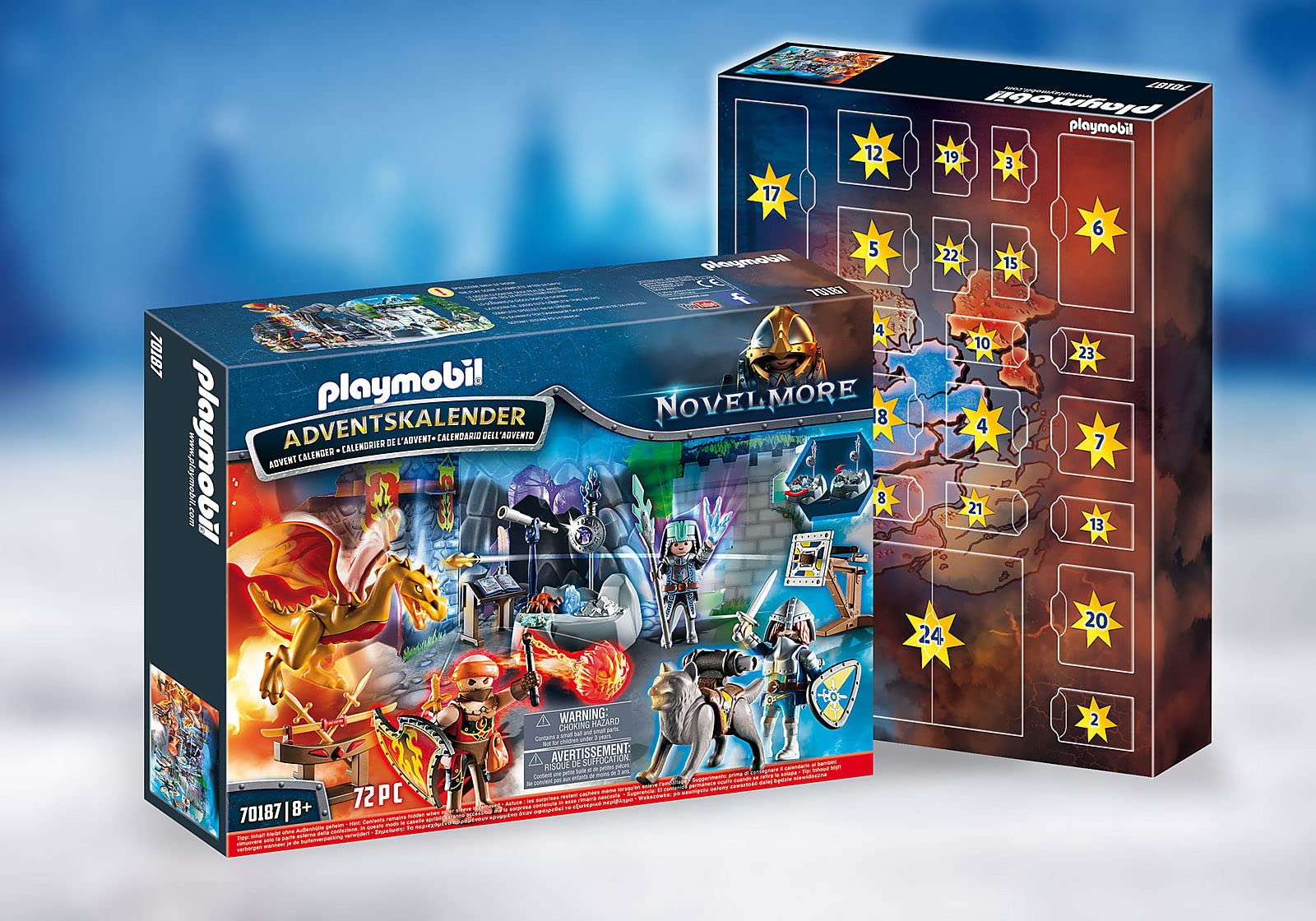 Playmobil Advent Calendar - Battle for The Magic Stone, 24-Piece Christmas Countdown Toy Set for Kids, Holiday Gift for Boys & Girls - Perfect for Family Christmas Traditions & Festive Decorations