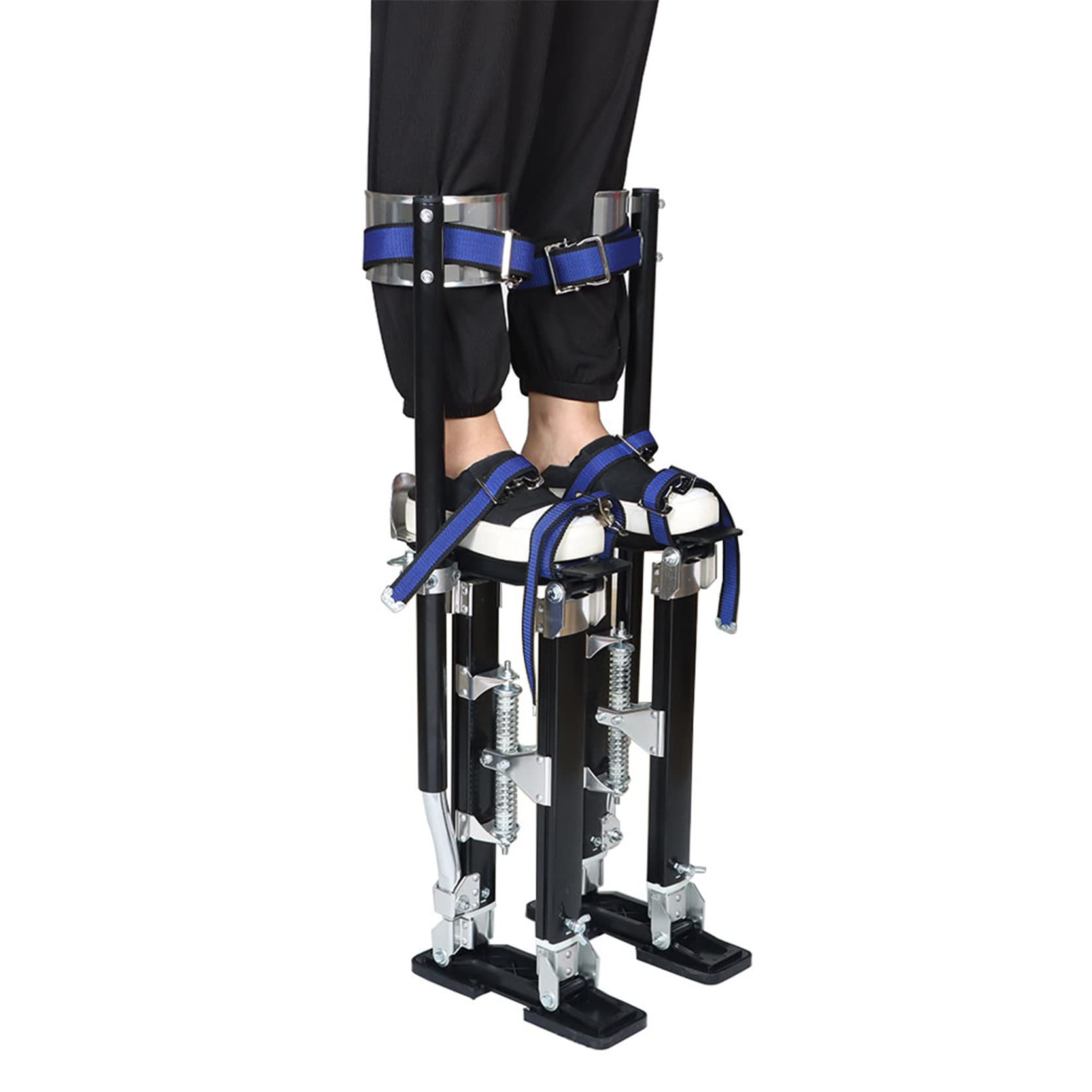Adjustable Drywall Stilts 18-30 Inches - Professional Sheetrock Painting & Cleaning Stilts for Construction Workers (Black) - Perfect for Ceiling Work, Wall Repair, and Home Renovation Projects