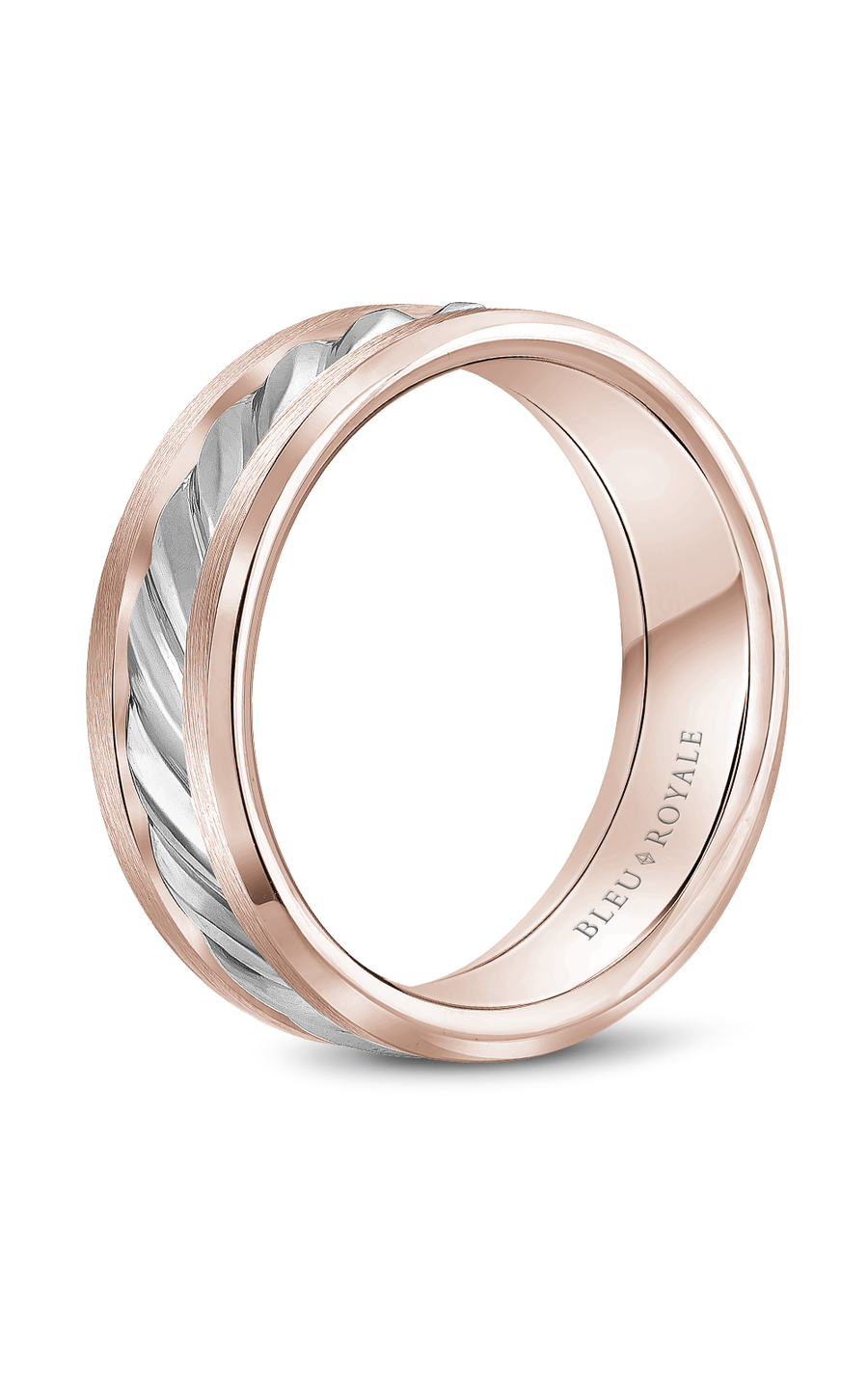 Bleu Royale Men's Wedding Band RYL 060WR75 - 14K White Gold Classic Ring for Grooms & Engagement - Perfect for Weddings, Anniversaries & Special Occasions