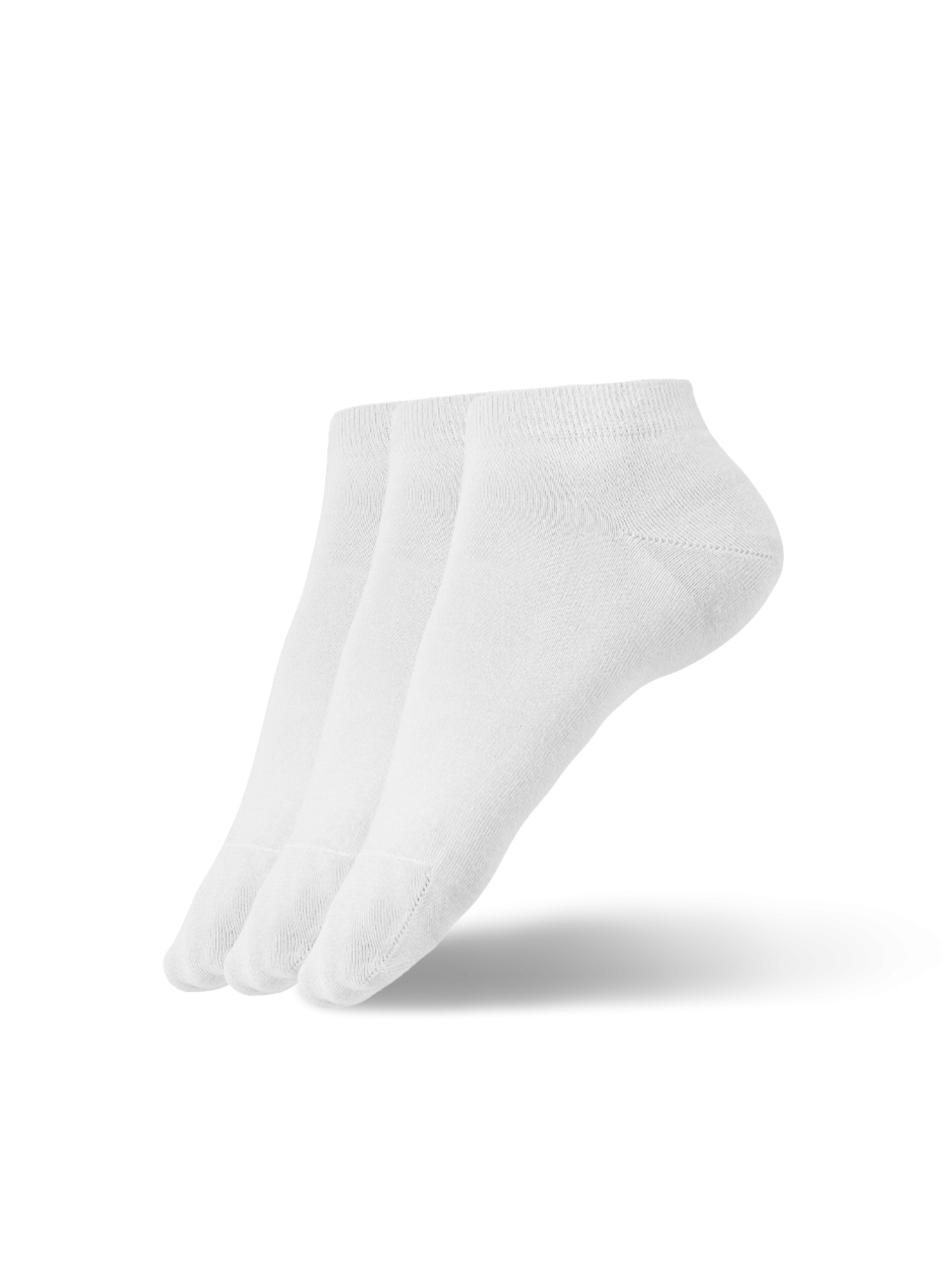 Barefoot Socks Low Cut Essentials - 3 Pack White Socks for Women & Men - Perfect for Yoga, Running, and Home Comfort