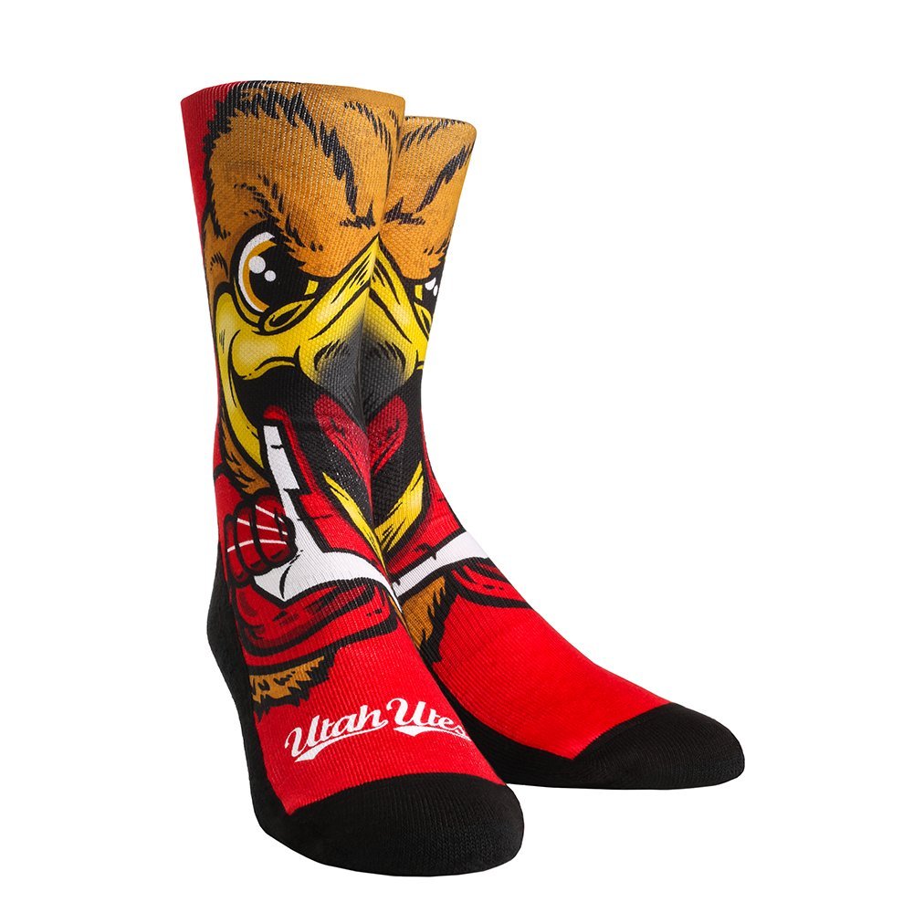 University of Utah Utes Custom Athletic Crew Socks - Comfortable Sports Socks for Basketball, Football & Running - Perfect for Fans, Athletes & Gameday Outfits