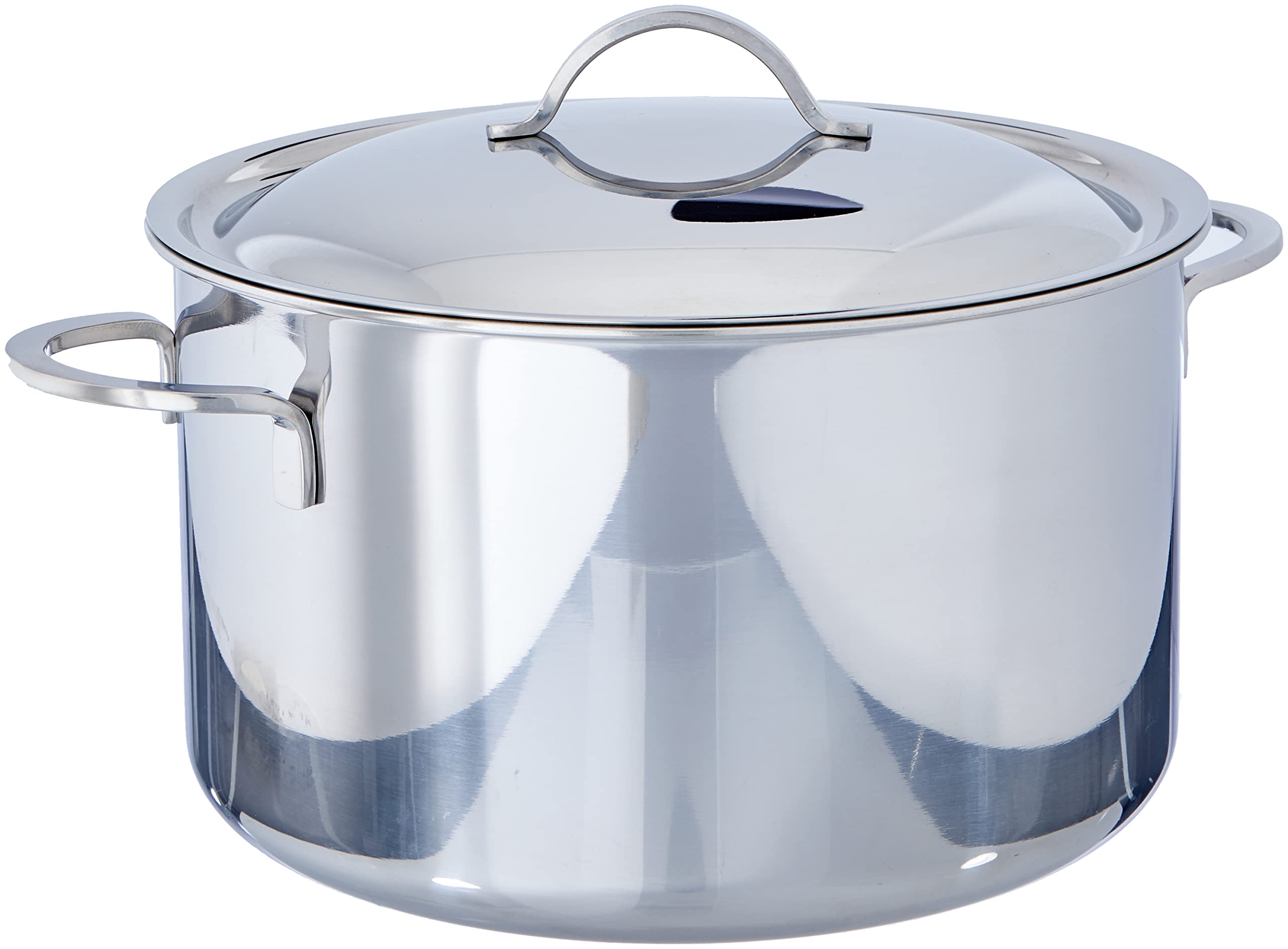 CRISTAL 3.7L Stainless Steel Casserole Pot with Lid - 20cm Diameter, 12cm Height - Induction Compatible, Dishwasher Safe - Perfect for Soups, Stews & Oven Baking