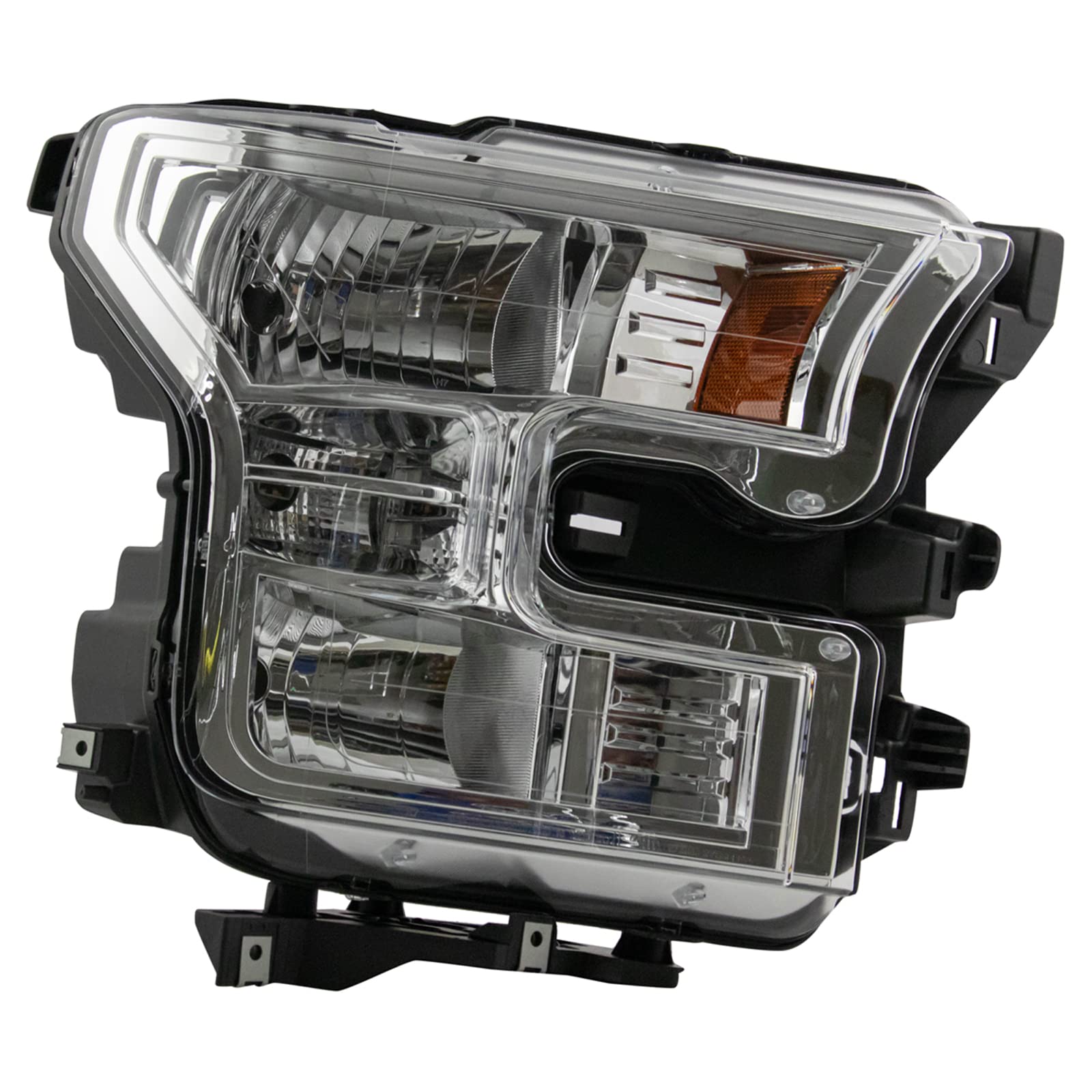 2015-2017 Ford F-150 Headlight Assembly Set - Driver & Passenger Side Halogen Replacement (FO2502335 FO2503335) - Perfect for Night Driving & Off-Road Adventures