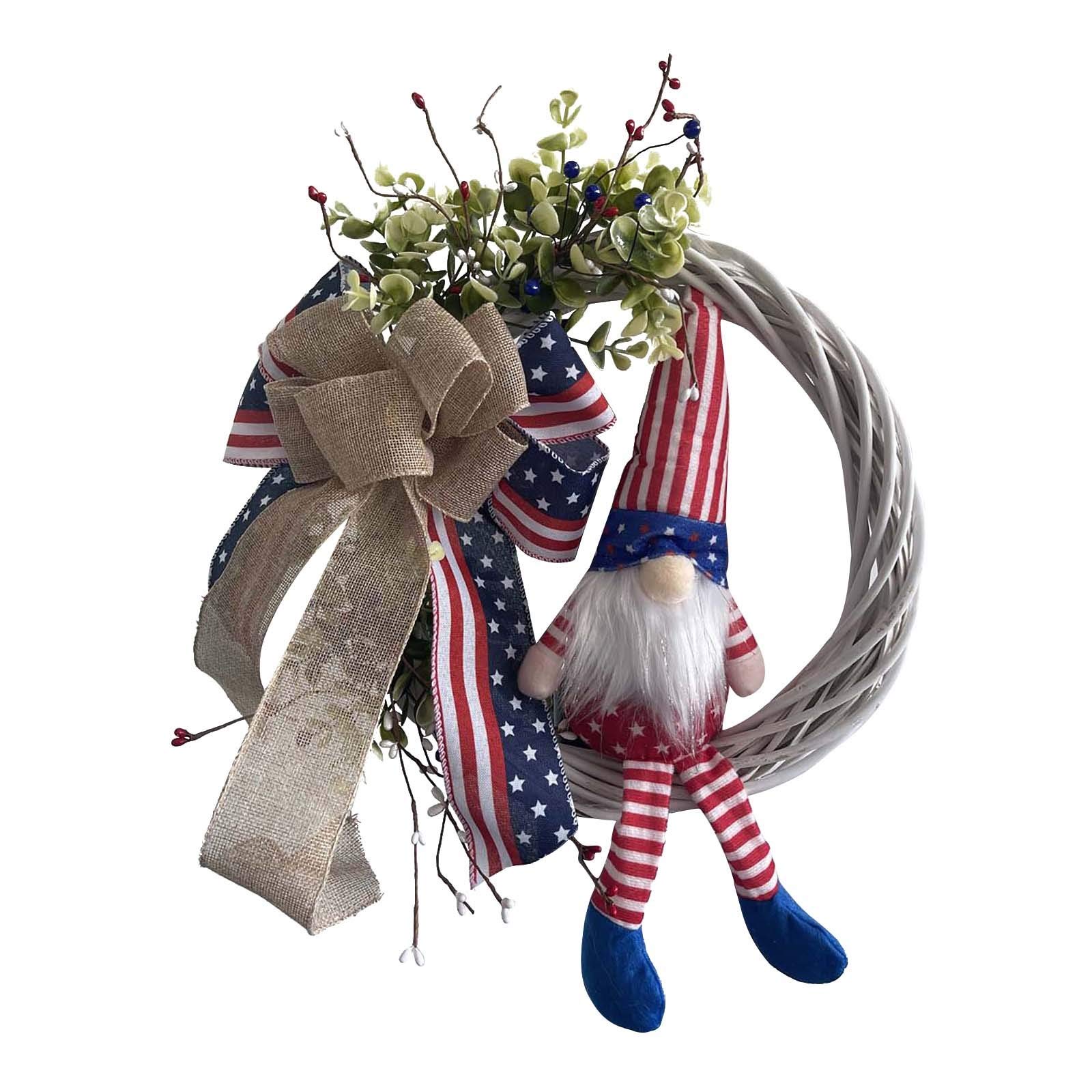 Artificial Flower Wreath Circle - Elegant Day Pendant for Independence Day, Family, Cane & Home Decor | Perfect for Front Door, Wall Hanging & Seasonal Celebrations
