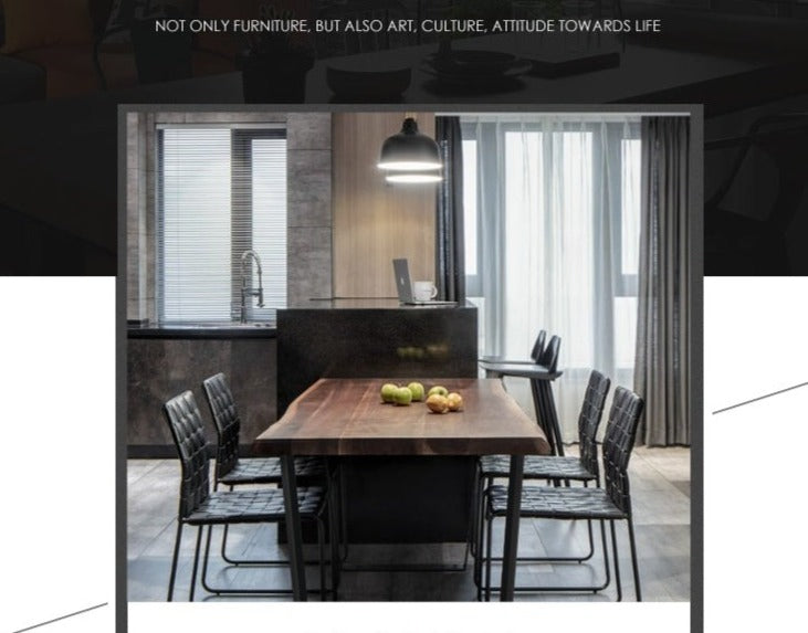 Jasper Live Edge Dining Table - Solid Wood, 4 Color Options - Perfect for Rustic, Farmhouse & Modern Dining Rooms