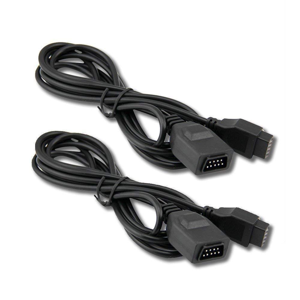 Link-e 2-Pack Extension Cable for SEGA Genesis/Mega Drive/Master System Controller - Extra Long Cord for Comfortable Gaming Setup (Perfect for Retro Gaming & Console Modding)