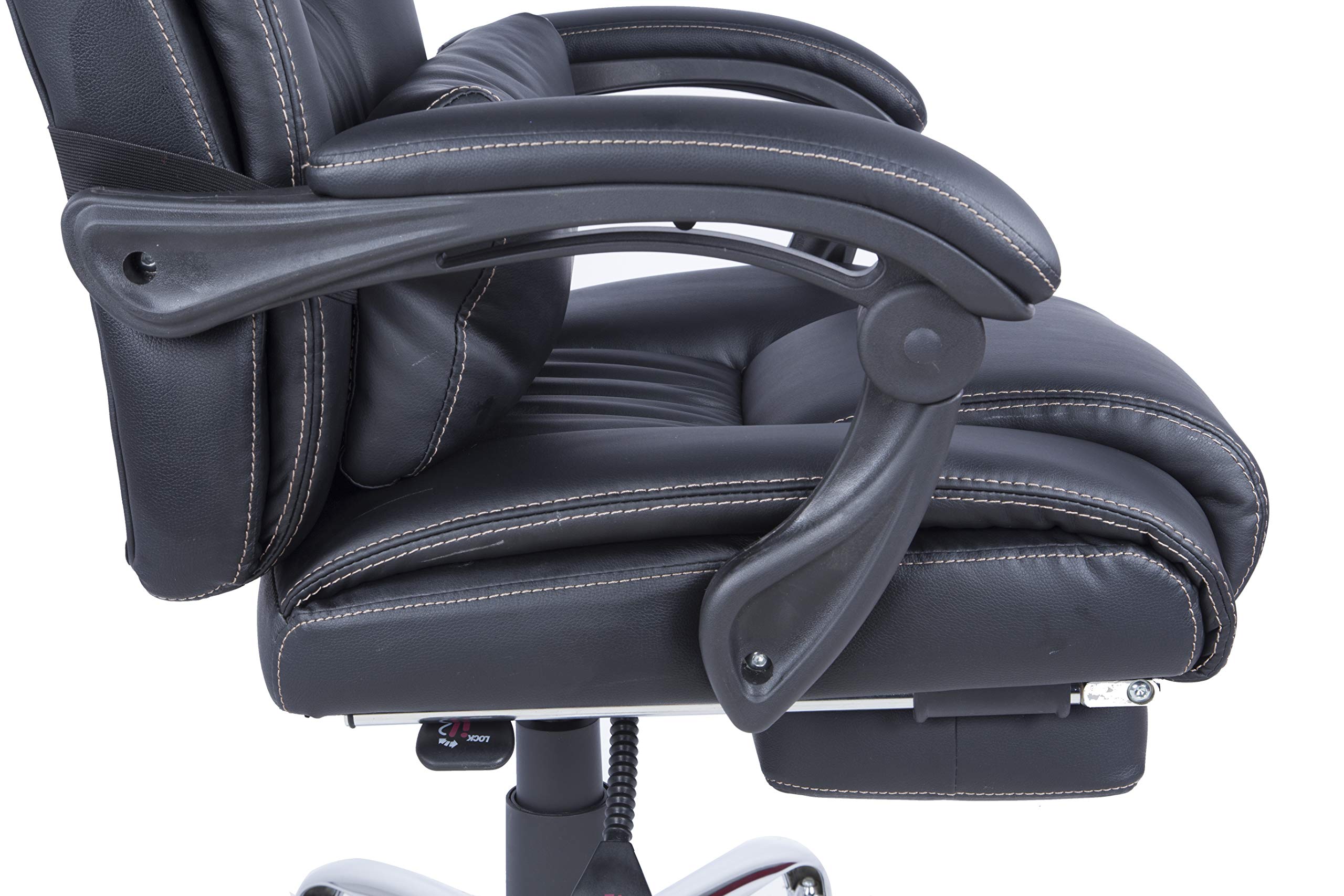 Milan 0027-CCH Ergonomic Office Computer Chair with Adjustable Height - Black, Comfortable Home & Gaming Desk Chair for Long Hours Sitting