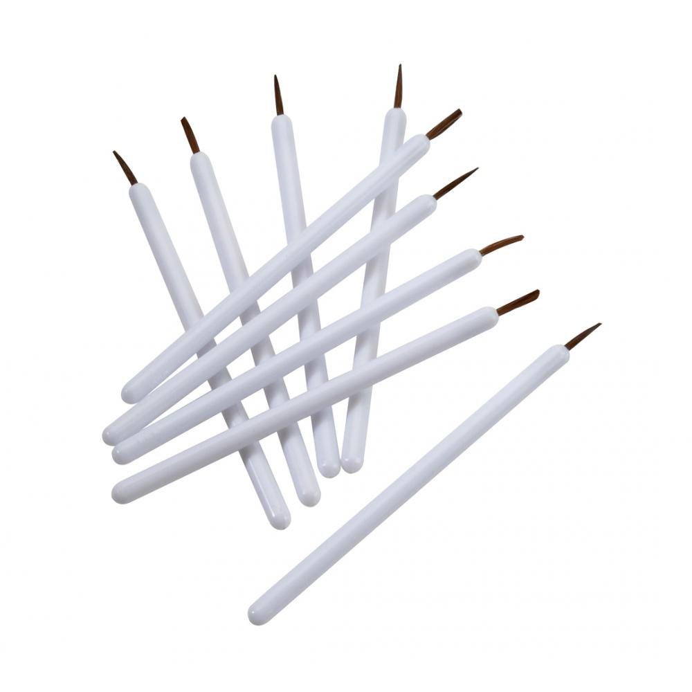 25 Pack Disposable Eyeliner Brushes - Precise Makeup Applicators for Liquid & Gel Liners - Perfect for Salon, Travel & Home Use
