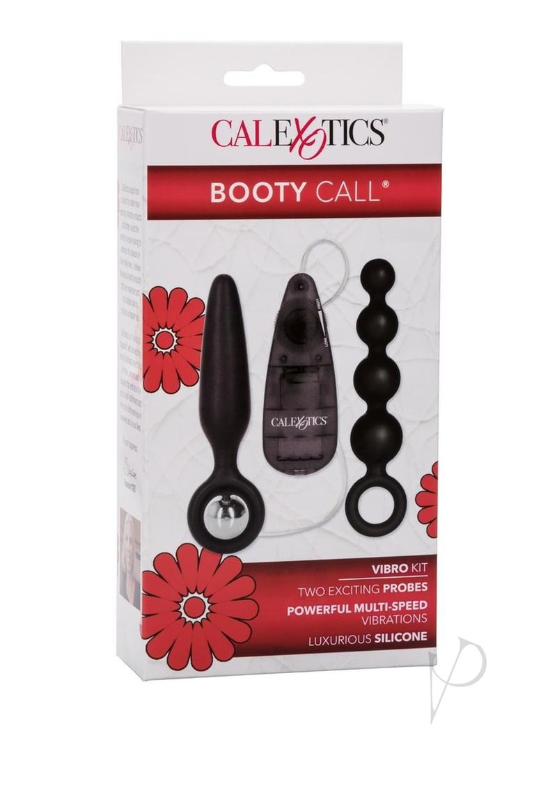 Silicone Vibrating Butt Plug and Anal Beads Set with Remote Control - Booty Call Booty Vibro Kit for Couples & Solo Play - Black - Perfect for Sensual Massage & Intimate Exploration