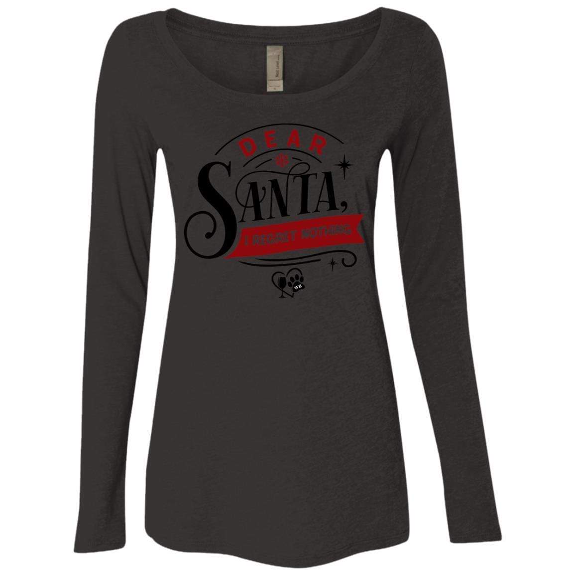 WineyBitches.Co Women's Tri-Blend Long Sleeve Scoop Neck T-Shirt - Soft Casual Tee for Everyday Wear, Lounging & Outings