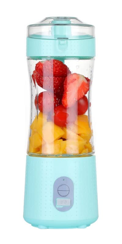 Portable USB Rechargeable Mini Juicer - Multifunctional Personal Blender for Smoothies, Travel, Office & Gym - Easy to Use & Clean - Compact Design (6 Blades, Small Size) - Perfect for Healthy Drinks On-The-Go