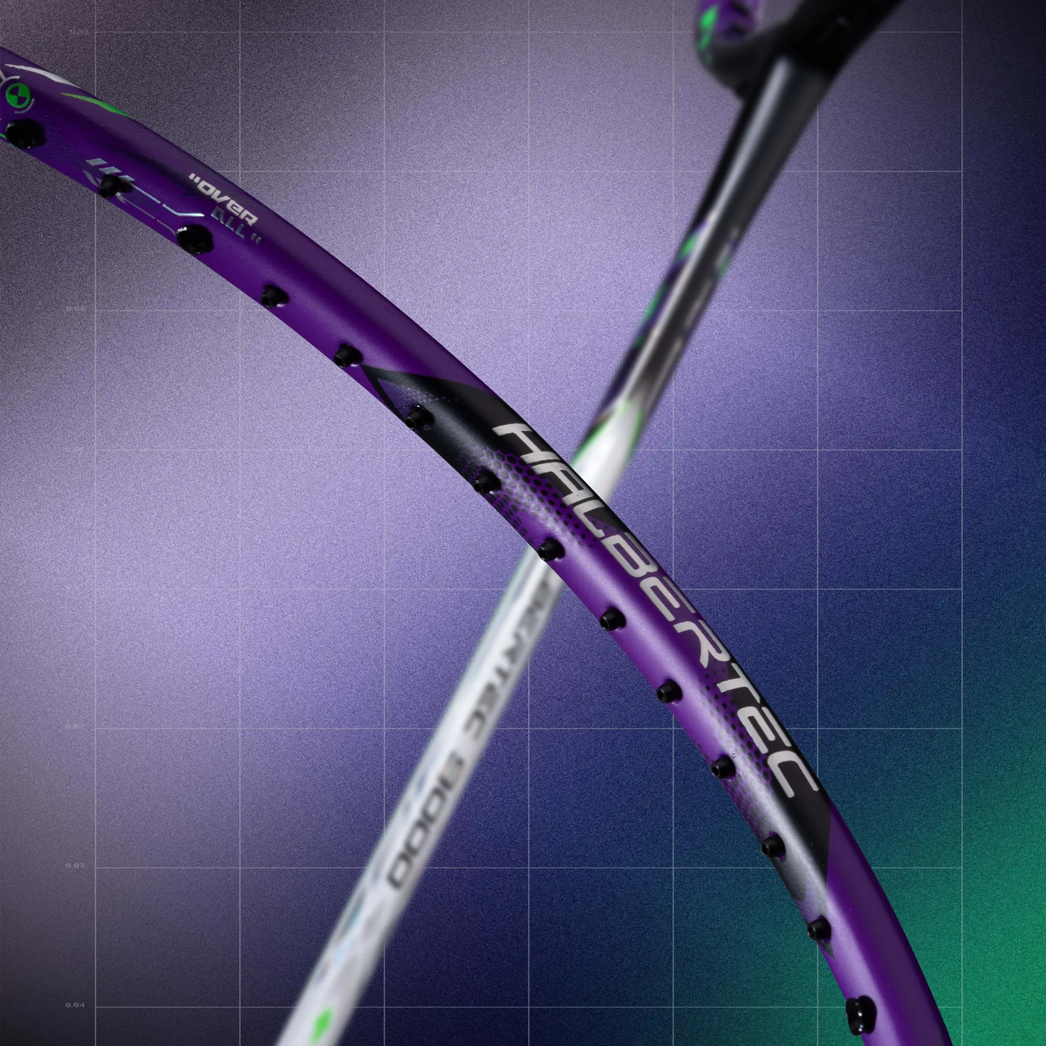 Li Ning Halbertec 9000 Badminton Shoes - Green & Purple Colorway | Lightweight Cushioned Court Shoes for Men & Women | Perfect for Competitive Play & Training Sessions