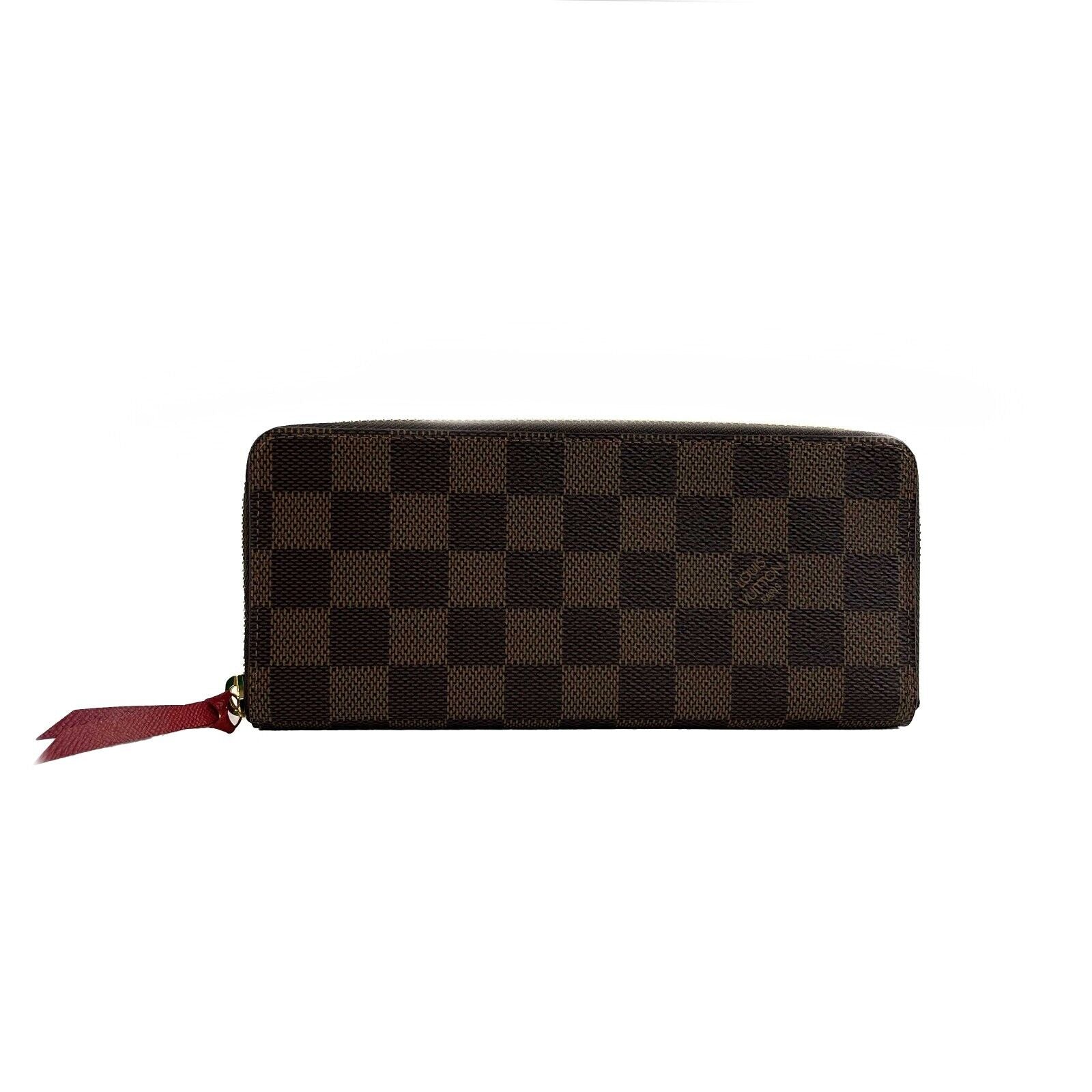Authentic Louis Vuitton LV Clemence Wallet in Brown Ebene Damier Canvas - Luxury Leather Bifold Wallet for Men, Perfect for Everyday Use & Travel