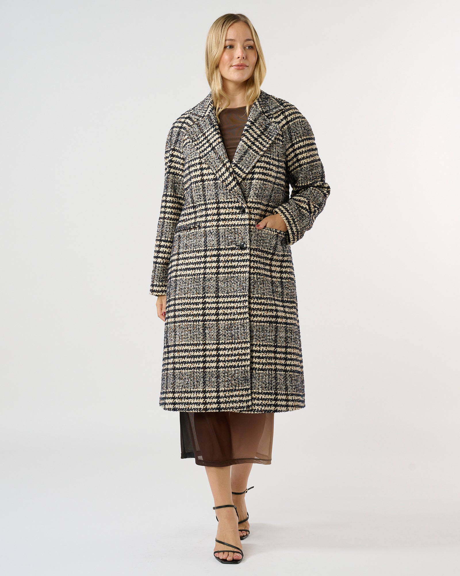 Marabelle Women's Honeycomb Knit Coat - Warm Winter Long Coat for Women - Perfect for Cold Weather, Office & Outdoor Activities