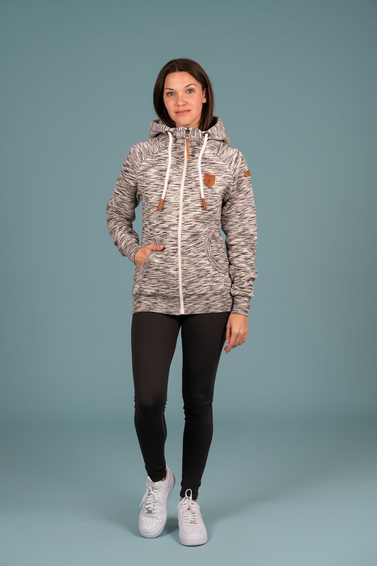 Margot Women's SPD Hoodie - Soft Fleece Pullover with Kangaroo Pocket, Light Grey - Cozy Casual Wear for Running, Gym & Outdoor Activities