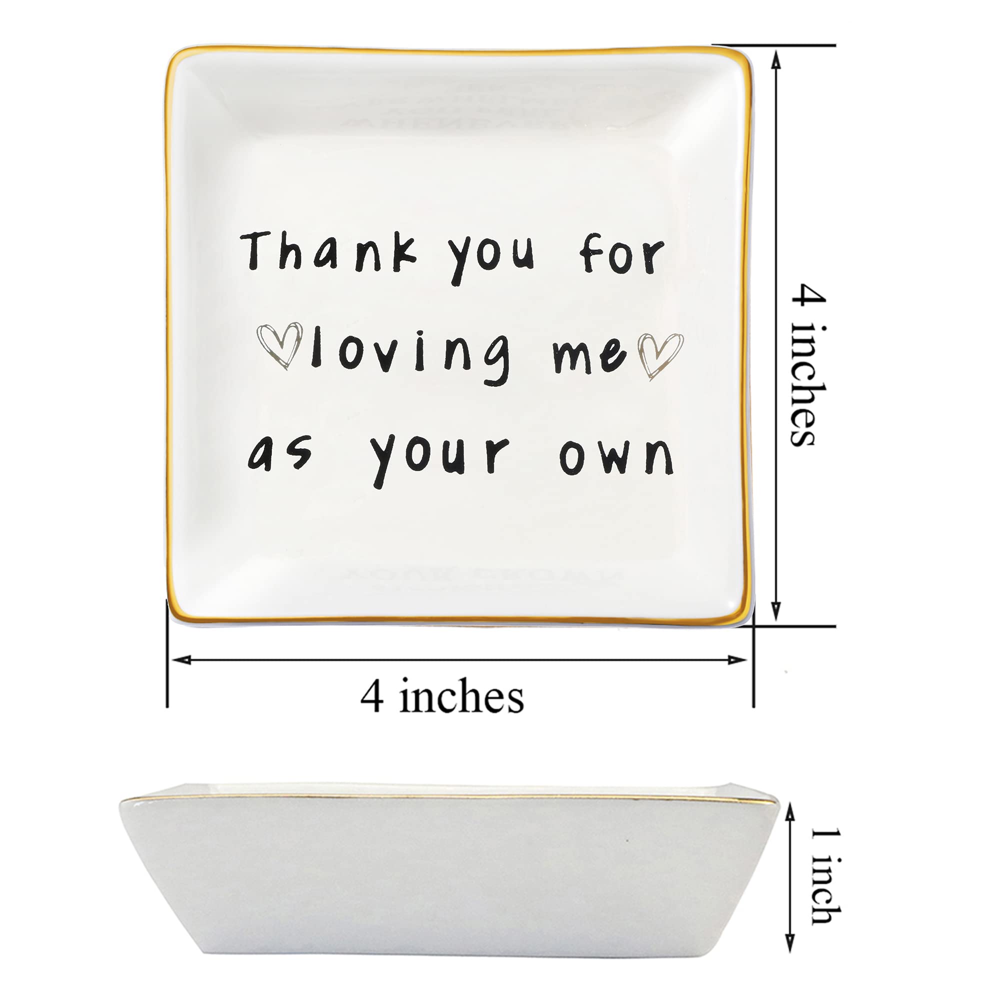 JoycuFF Ceramic Jewelry Ring Holder Trinket Dish Tray - Unique Gift for Women, Mom, Dad, Sisters & Best Friends - Perfect for Thanksgiving, Birthday, Mother's Day & Christmas - Great for Home Decor, Vanity Organizer & Jewelry Storage
