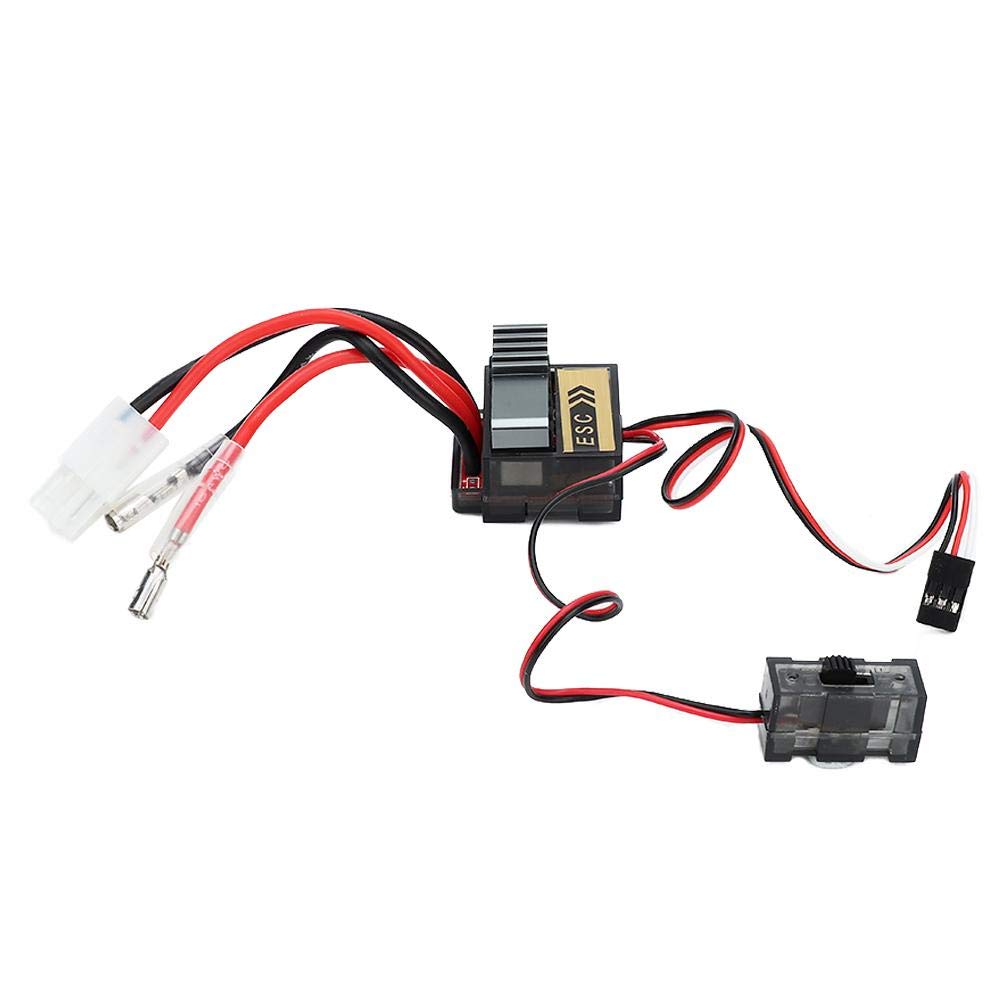 Ichiias Electric Speed Controller for RC Cars - Low Voltage ESC for 1/10 Scale RC Trucks, Crawlers & Boats - Perfect for Off-Road Racing, Rock Crawling & Water Sports