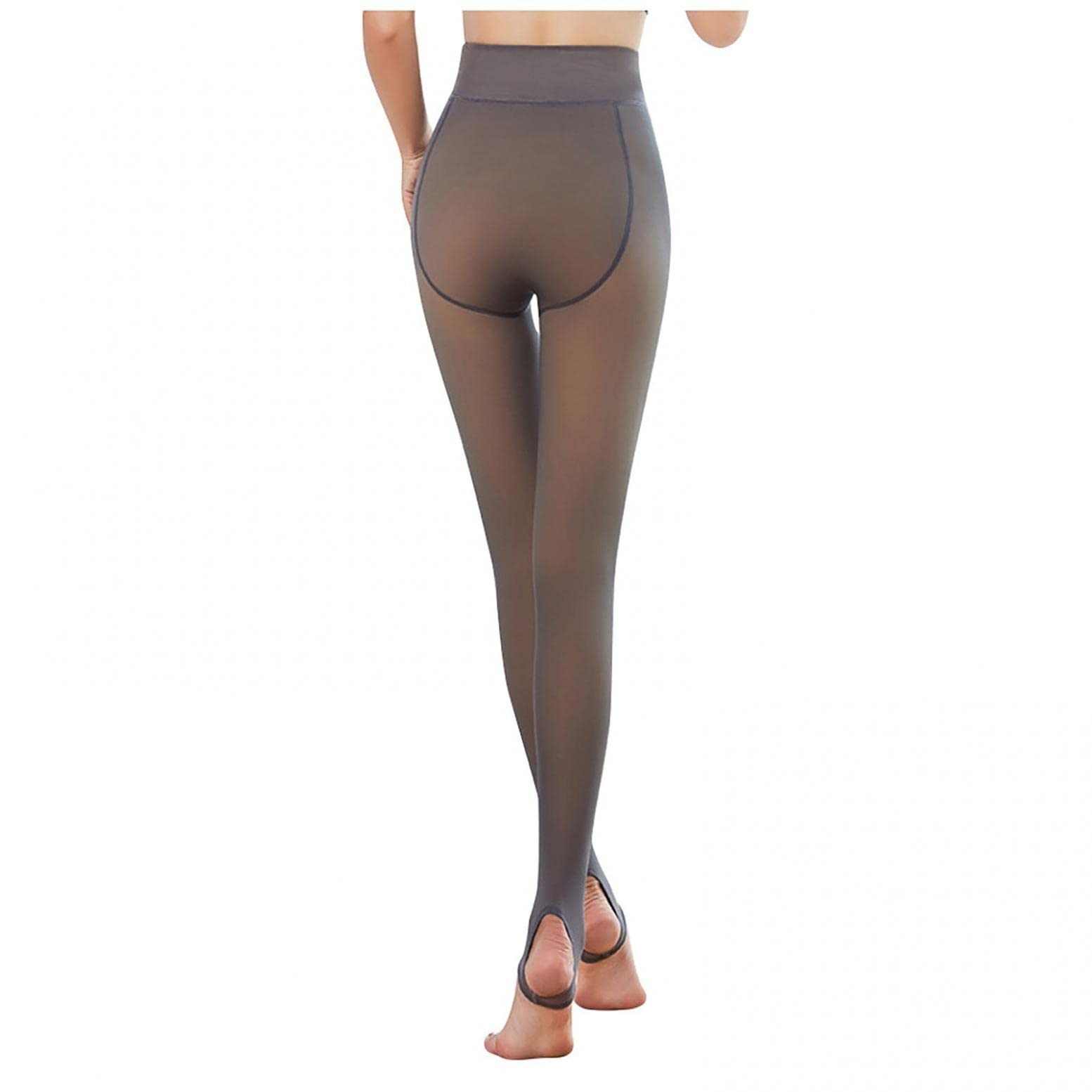 SUANOWETA Women's Fleece Lined Tights - Warm Opaque Leggings for Cold Weather, Black (40-70kg) - Perfect for Winter Outfits