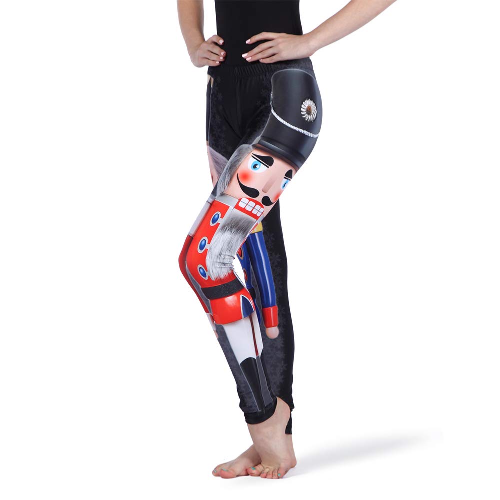 Alexandra Collection Women's Holiday Nutcracker Print Leggings - Christmas Pajama Pants, Festive Winter Loungewear for Parties & Family Gatherings
