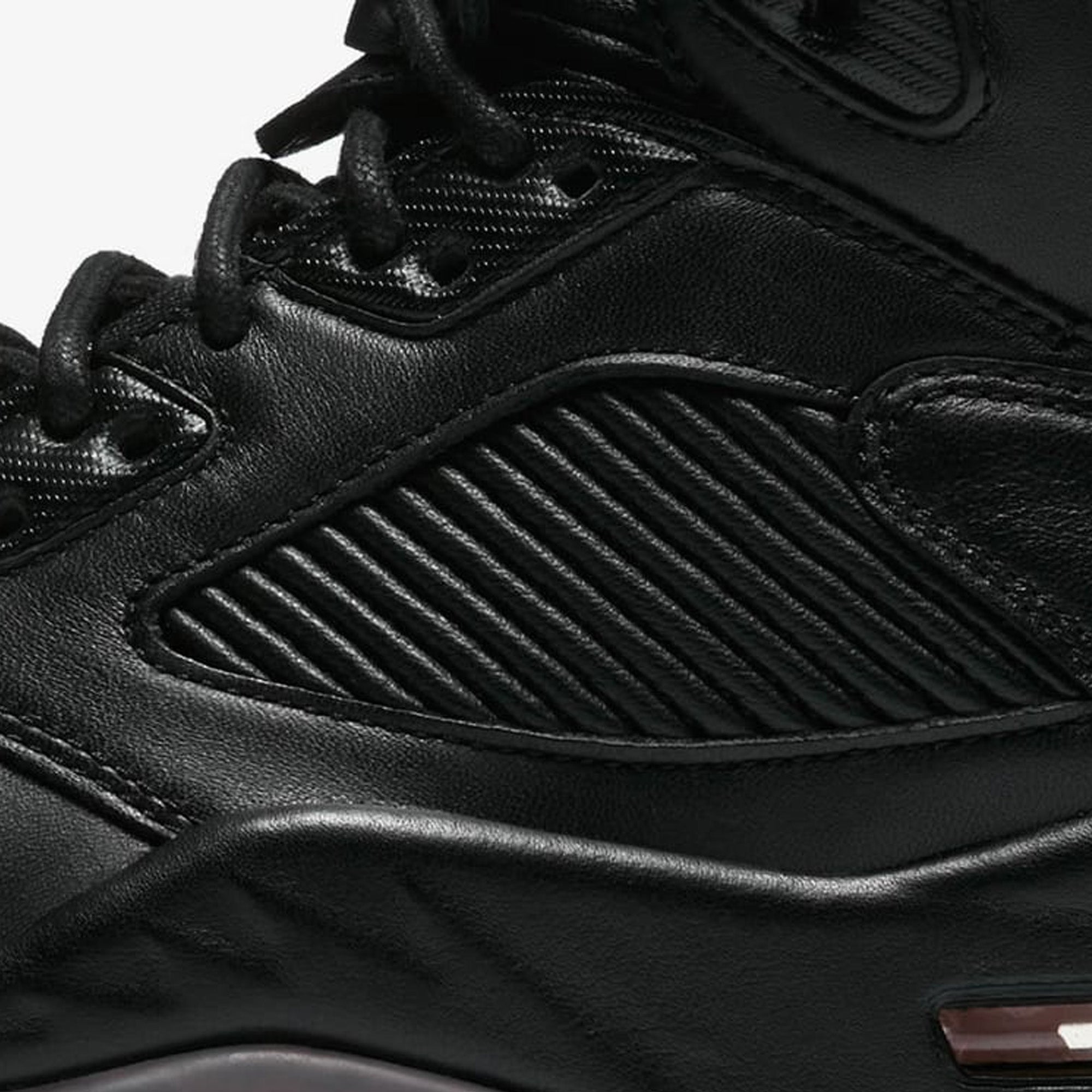 Air Jordan 5 'Premium Triple Black' Men's Basketball Shoes - Stylish Sneakers for Casual Wear, Sports & Street Fashion