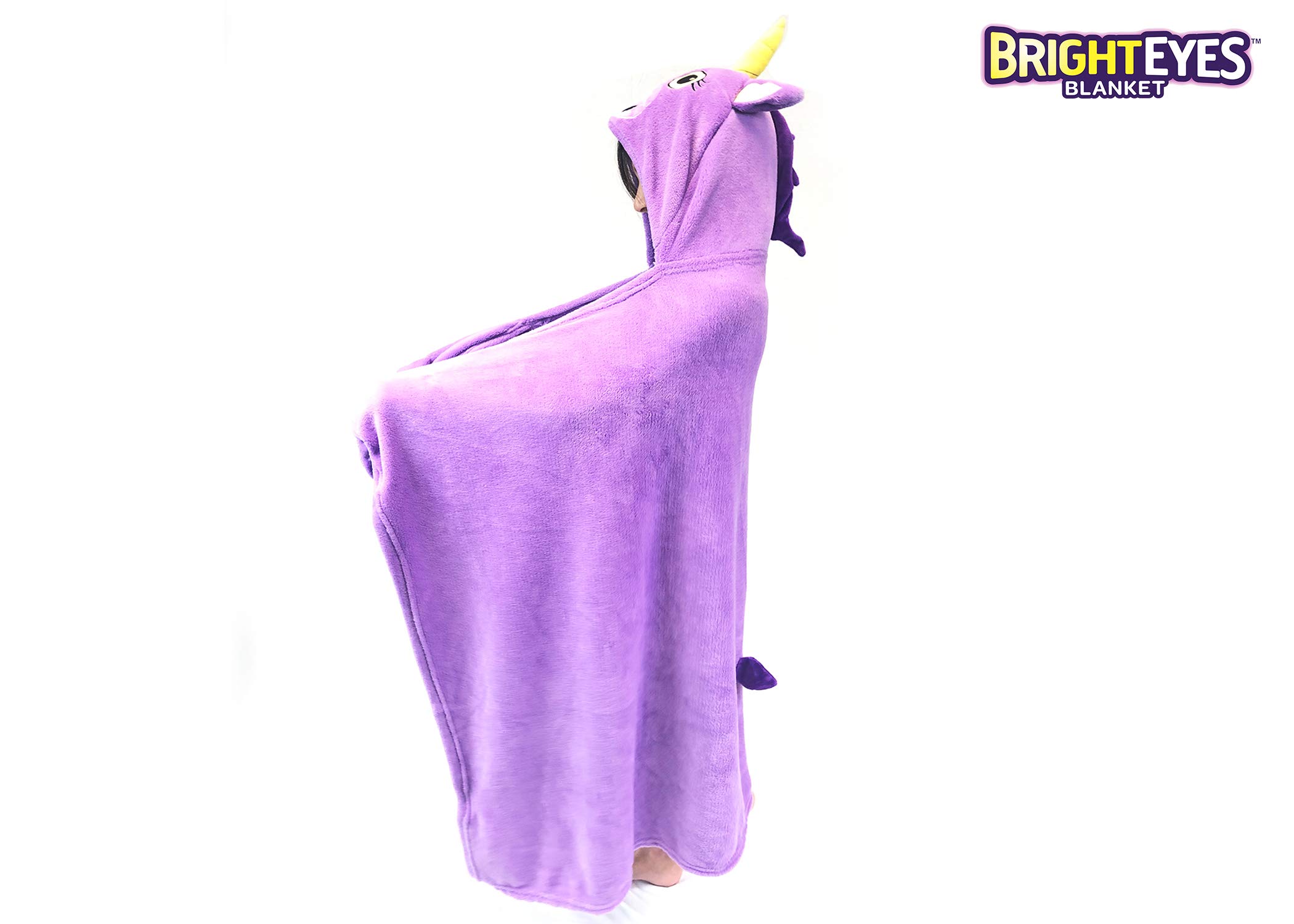 Super Soft Hooded Blanket for Kids - Cozy Unicorn Robe & Stuffed Animal Throw - Machine Washable Purple Fuzzy Blanket | Perfect for Sleepovers, Bedtime Snuggles & Winter Warmth